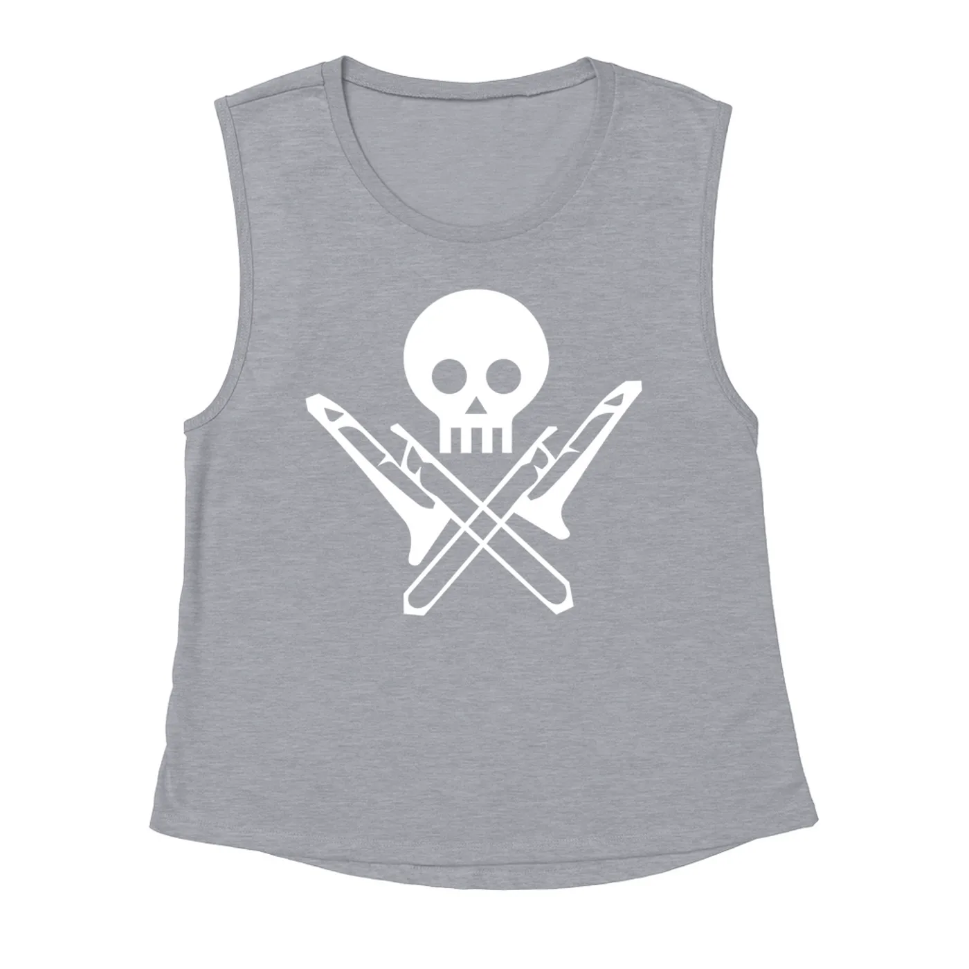 Merchbar Music Life Muscle Tank | Skull And Trombones Merchbar Music Life Tank Top