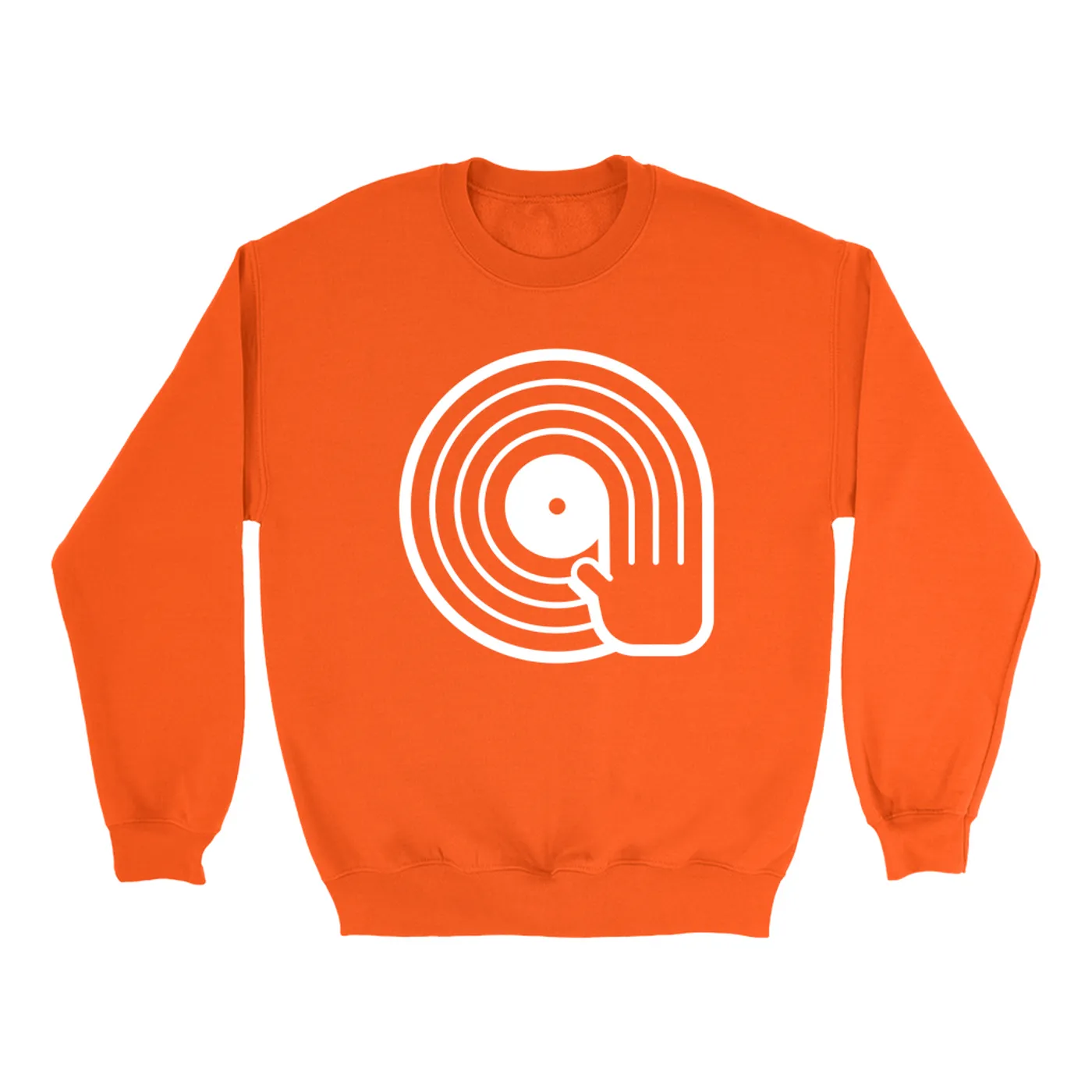 Merchbar Music Life Colorful Sweatshirt | DJ Spinning Vinyl Merchbar Music Life Sweatshirt