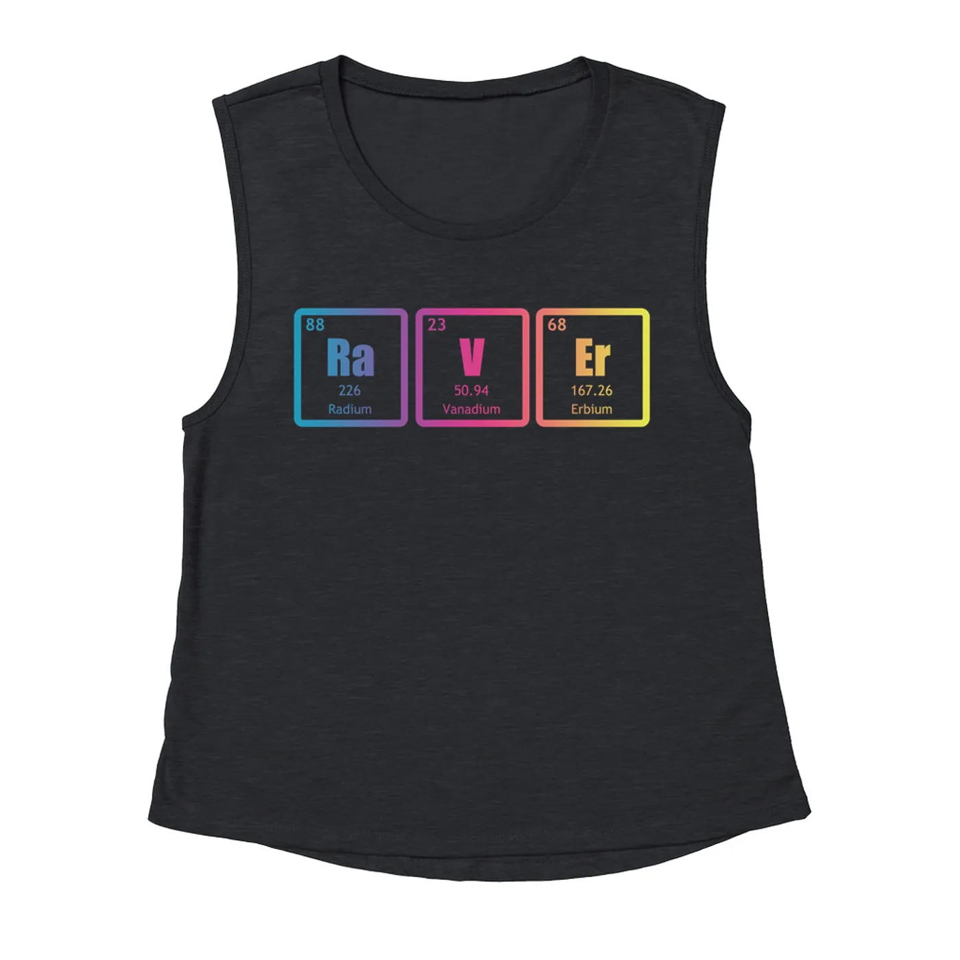 Merchbar Music Life Muscle Tank | Raver Periodic Table Ombre Design Merchbar Music Life Tank Top