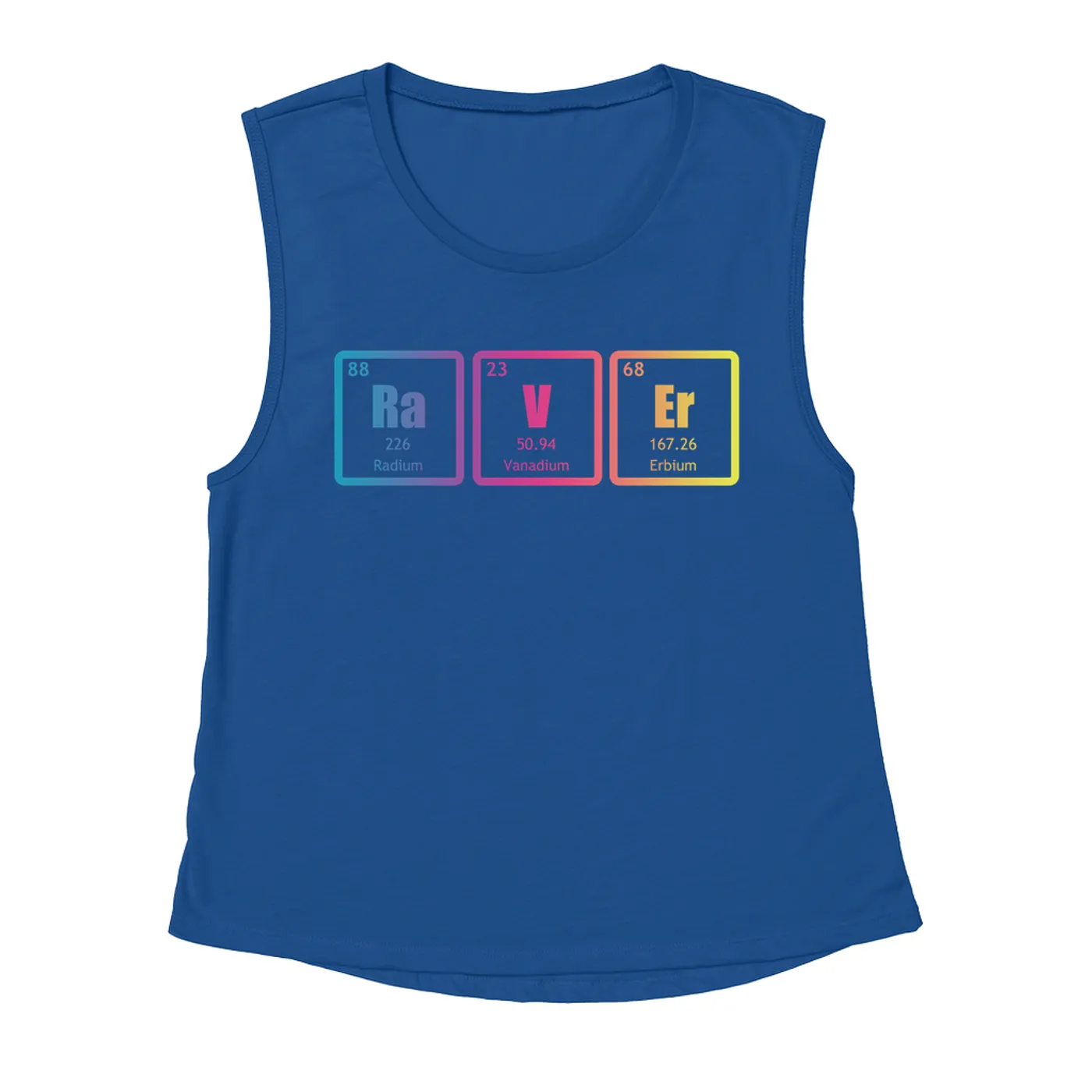 Merchbar Music Life Muscle Tank | Raver Periodic Table Ombre Design Merchbar Music Life Tank Top