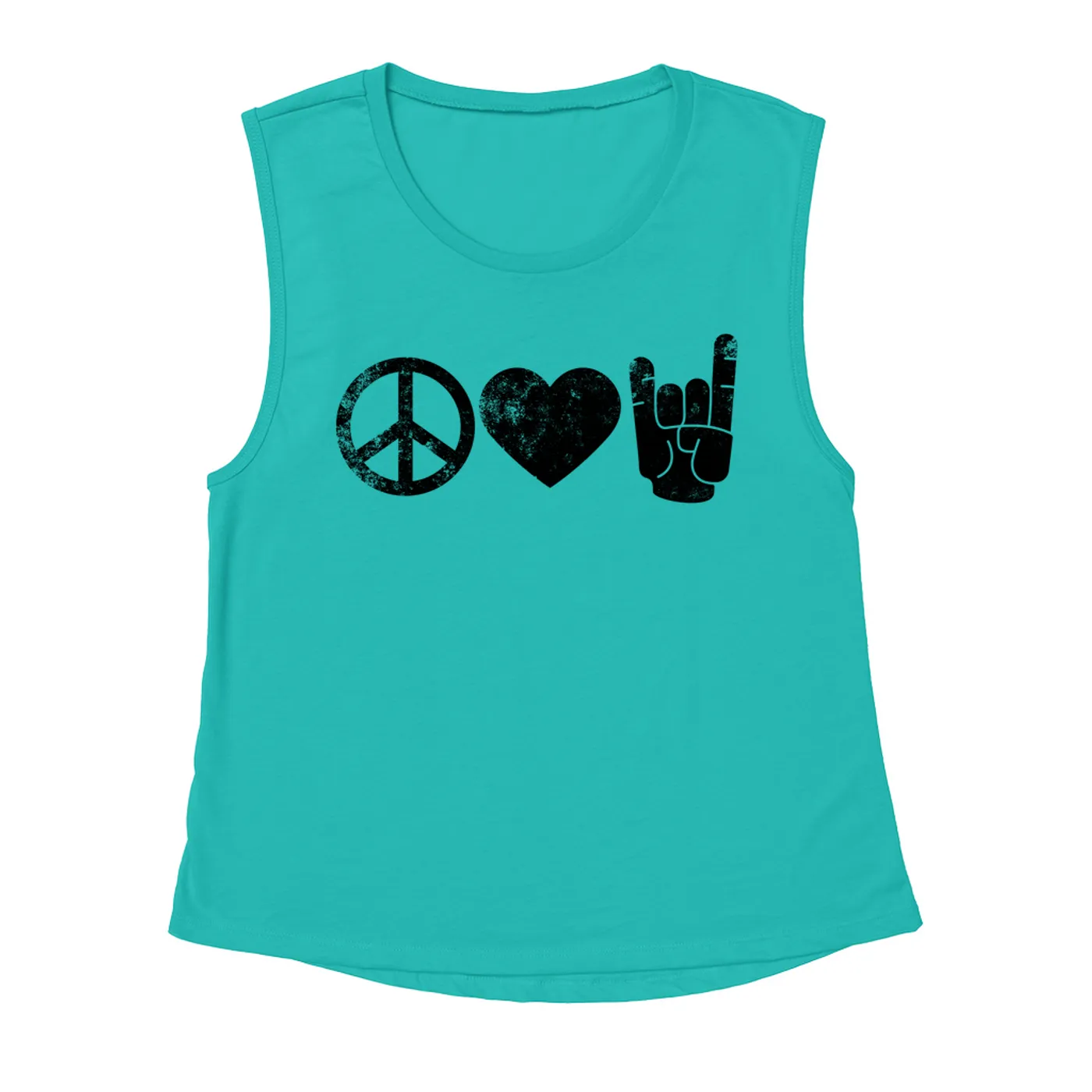 Merchbar Music Life Muscle Tank | Peace Love Rock n' Roll Merchbar Music Life Tank Top