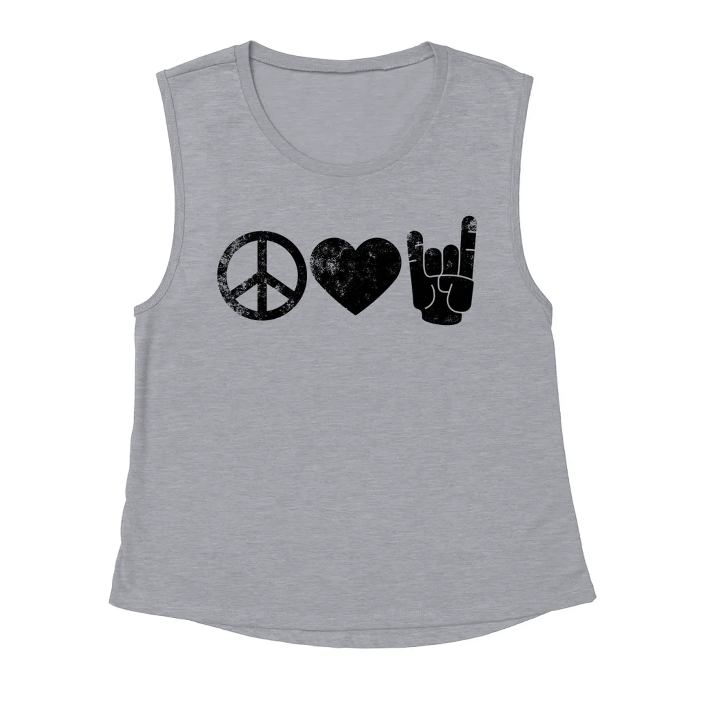 Merchbar Music Life Muscle Tank | Peace Love Rock n' Roll Merchbar Music Life Tank Top
