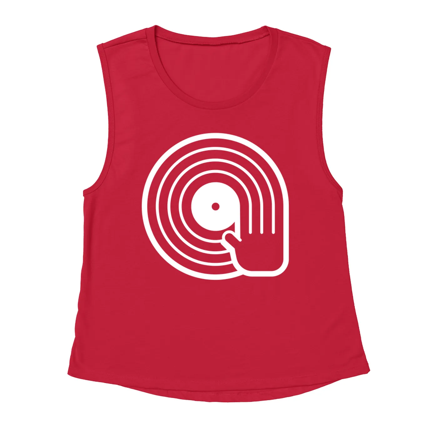 Merchbar Music Life Muscle Tank | DJ Spinning Vinyl Merchbar Music Life Tank Top