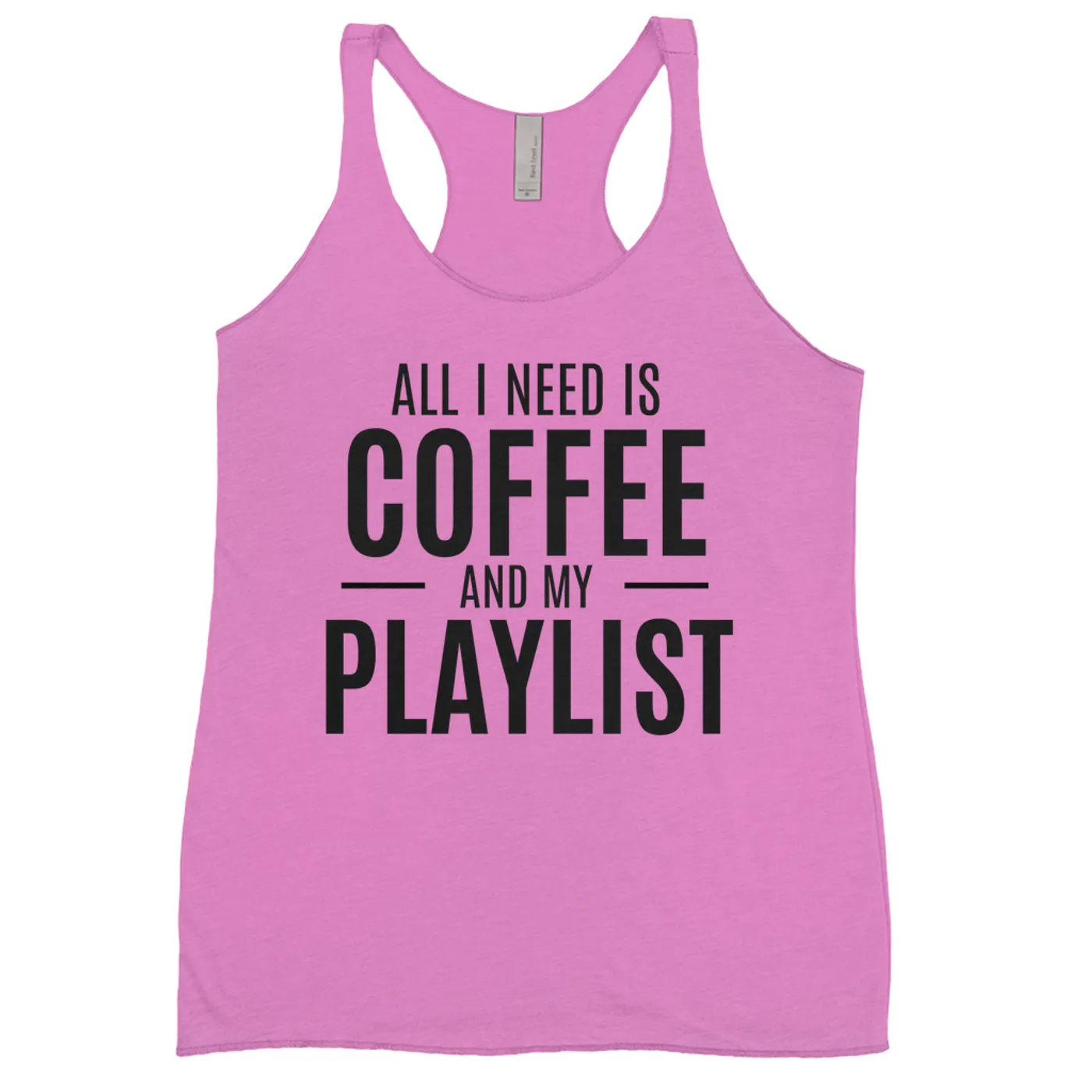 Merchbar Music Life Colorful Racerback Tank | All I Need Is Coffee & Music Merchbar Music Life Tank Top