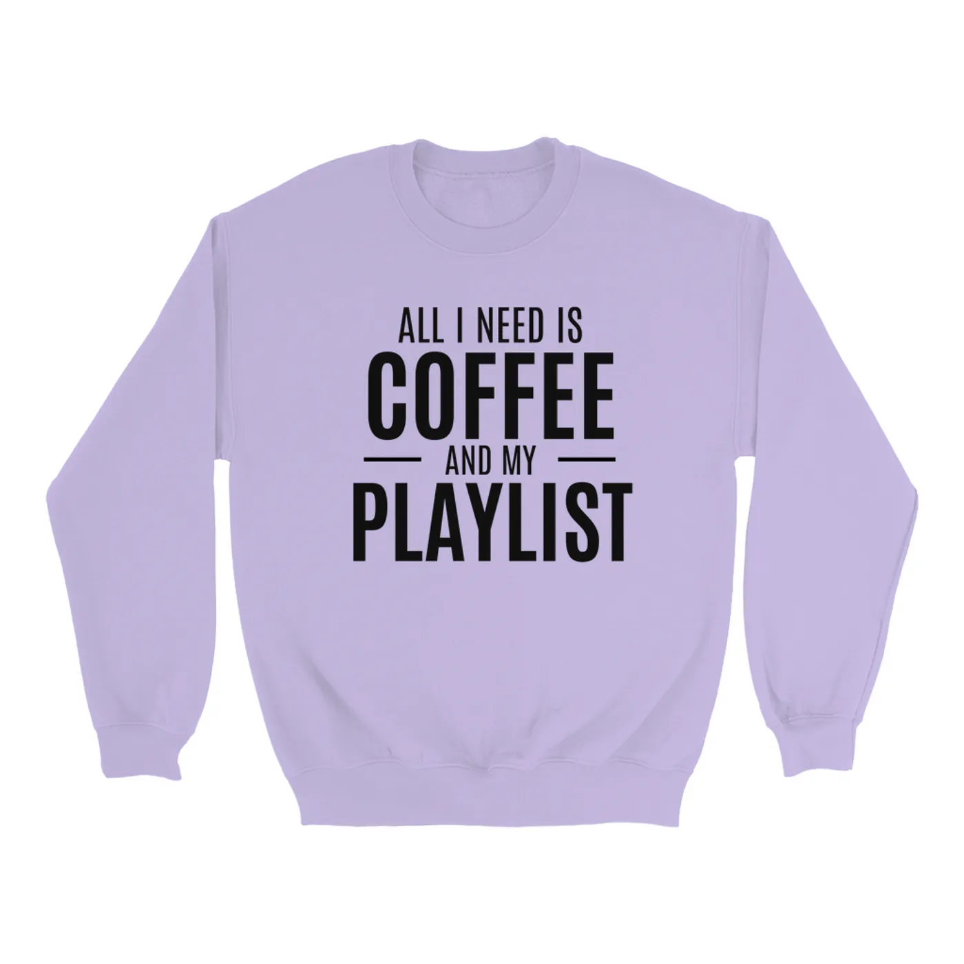 Merchbar Music Life Colorful Sweatshirt | All I Need Is Coffee & Music Merchbar Music Life Sweatshirt