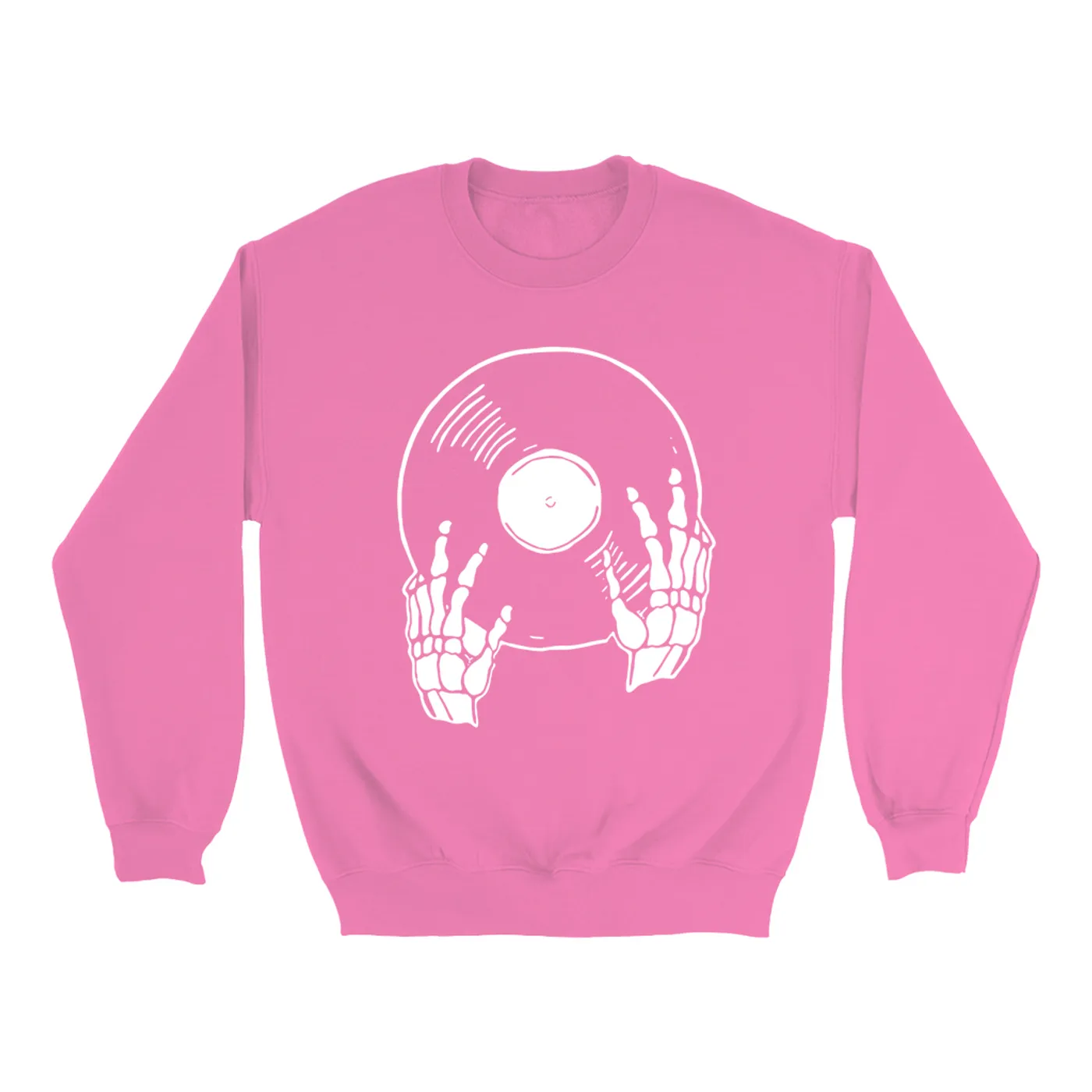 Merchbar Music Life Colorful Sweatshirt | Skeletons Spin Vinyl Too Merchbar Music Life Sweatshirt