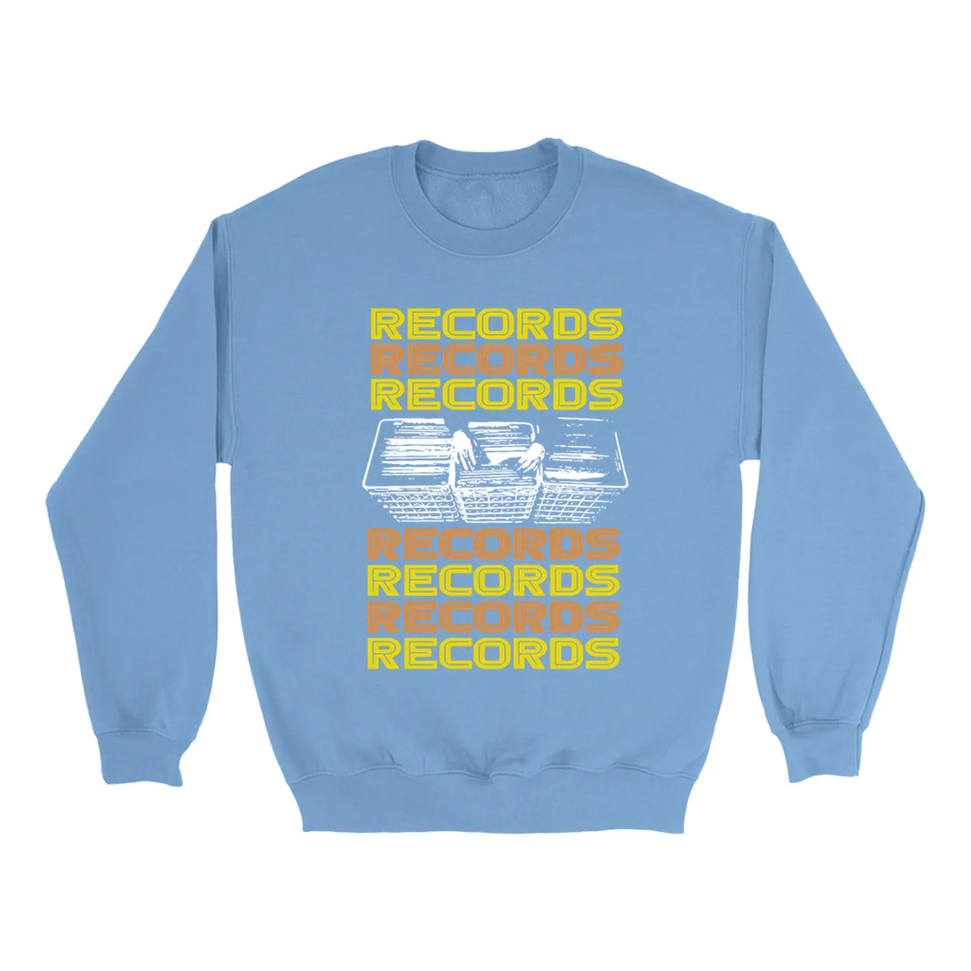 Merchbar Music Life Colorful Sweatshirt | Milk Crate Digger Merchbar Music Life Sweatshirt