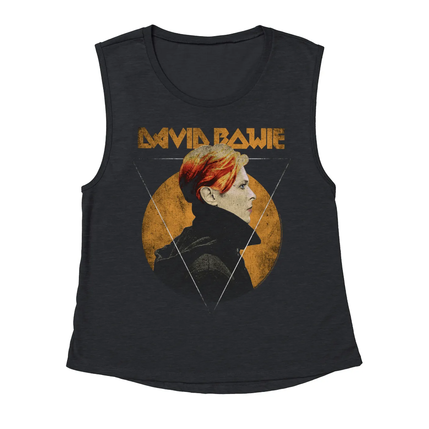 David Bowie Ladies' Muscle Tank Top | Low Album Art Design Distressed David Bowie Shirt