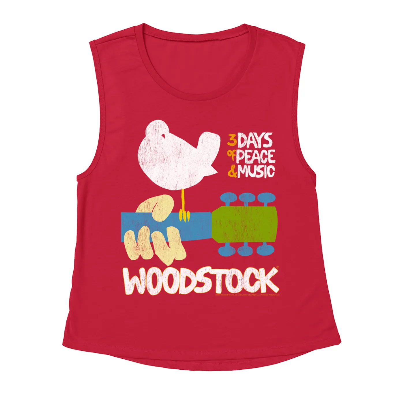 Woodstock Ladies' Muscle Tank Top | 3 Days Of Peace And Music Woodstock Shirt
