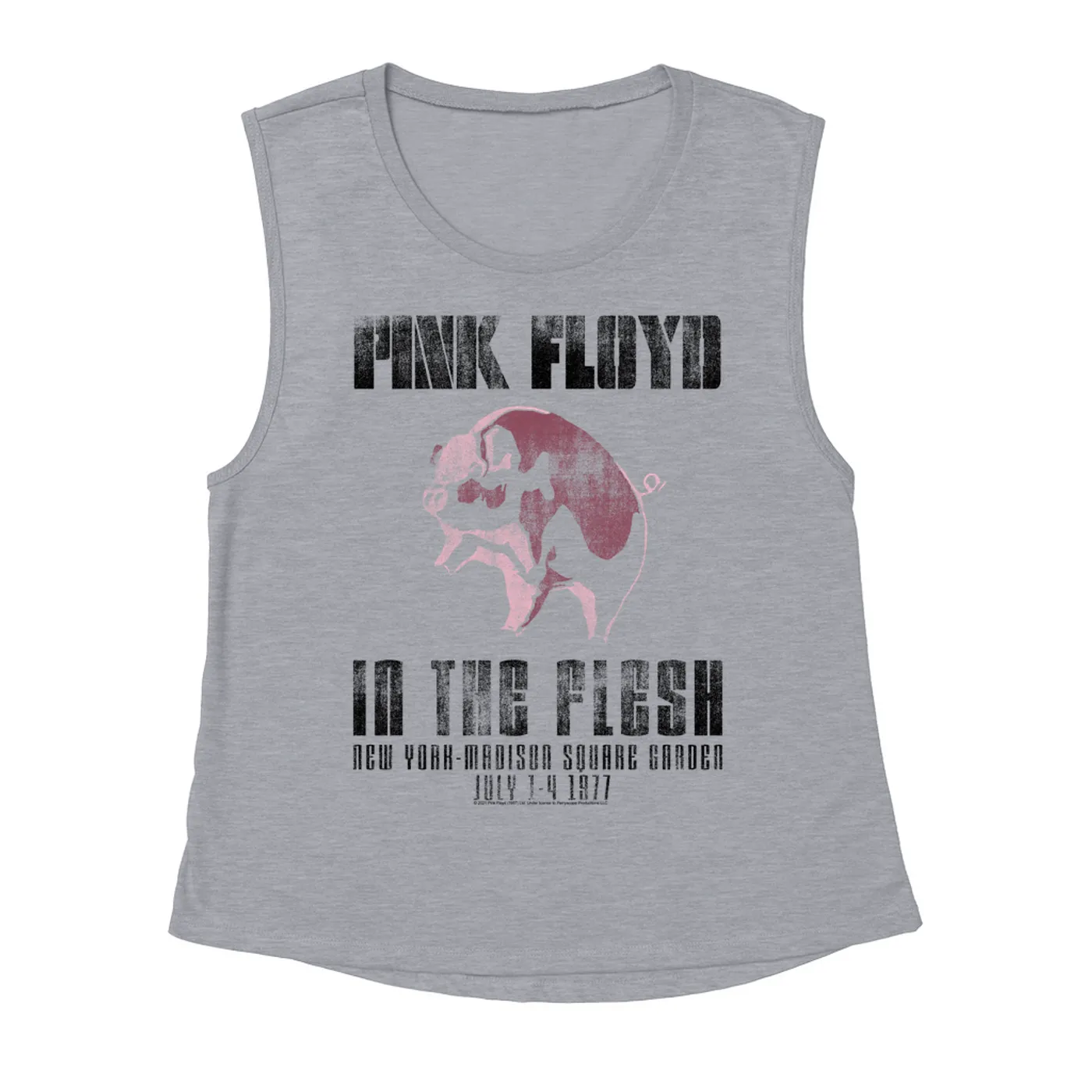 Pink Floyd Ladies' Muscle Tank Top | In The Flesh 1977 NYC Madison Square Garden Concert Pink Floyd Shirt
