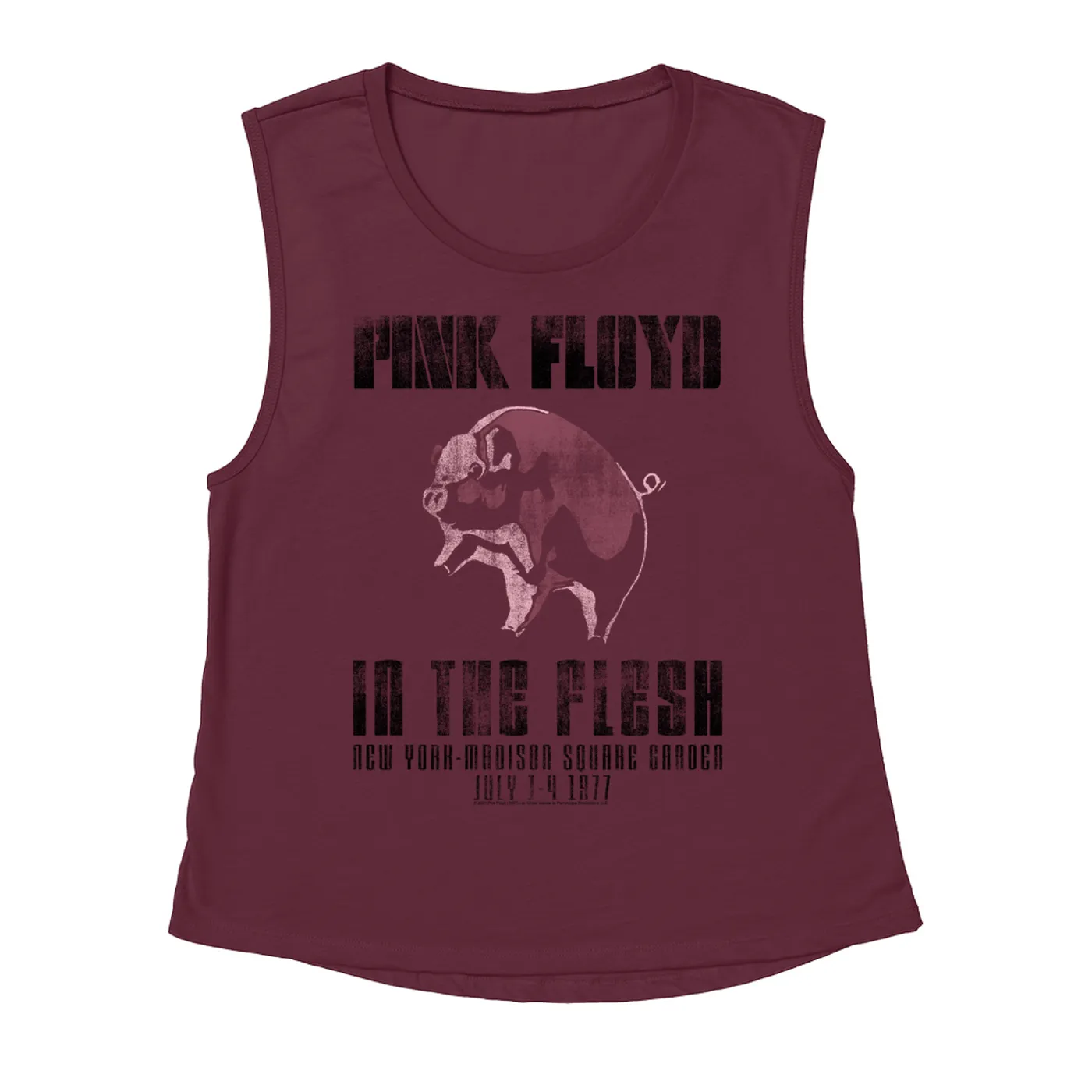 Pink Floyd Ladies' Muscle Tank Top | In The Flesh 1977 NYC Madison Square Garden Concert Pink Floyd Shirt