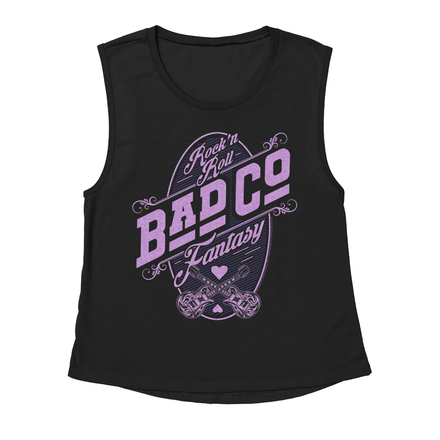 Bad Company Ladies' Muscle Tank Top | Rock N' Roll Fantasy Purple Bad Company Shirt