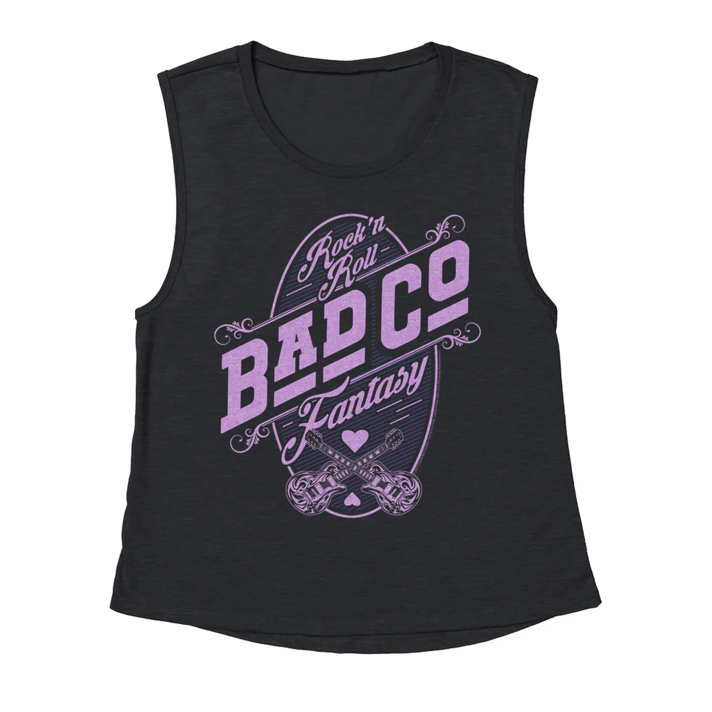 Bad Company Ladies' Muscle Tank Top | Rock N' Roll Fantasy Purple Bad Company Shirt