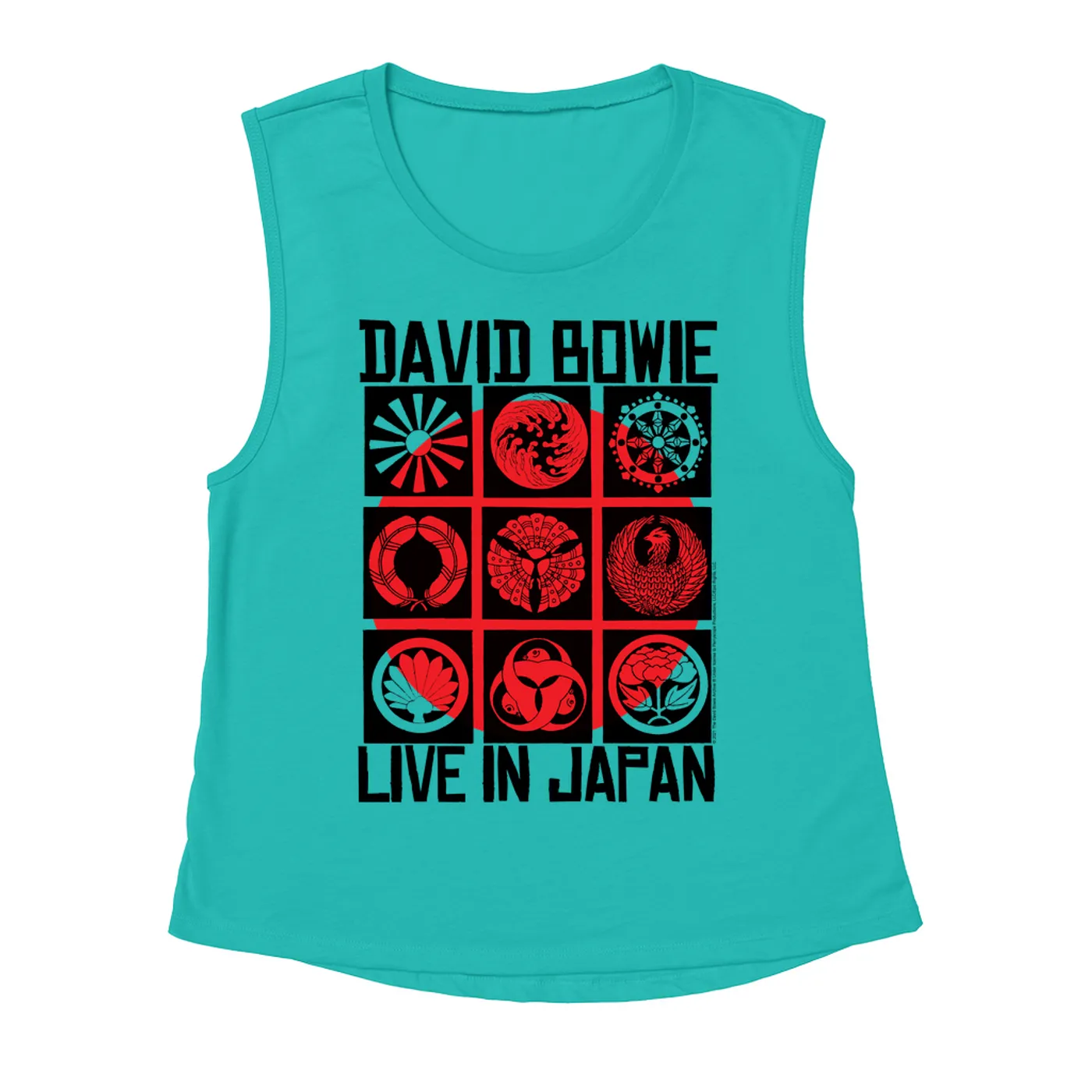 David Bowie Ladies' Muscle Tank Top | Live In Japan Concert Poster David Bowie Shirt
