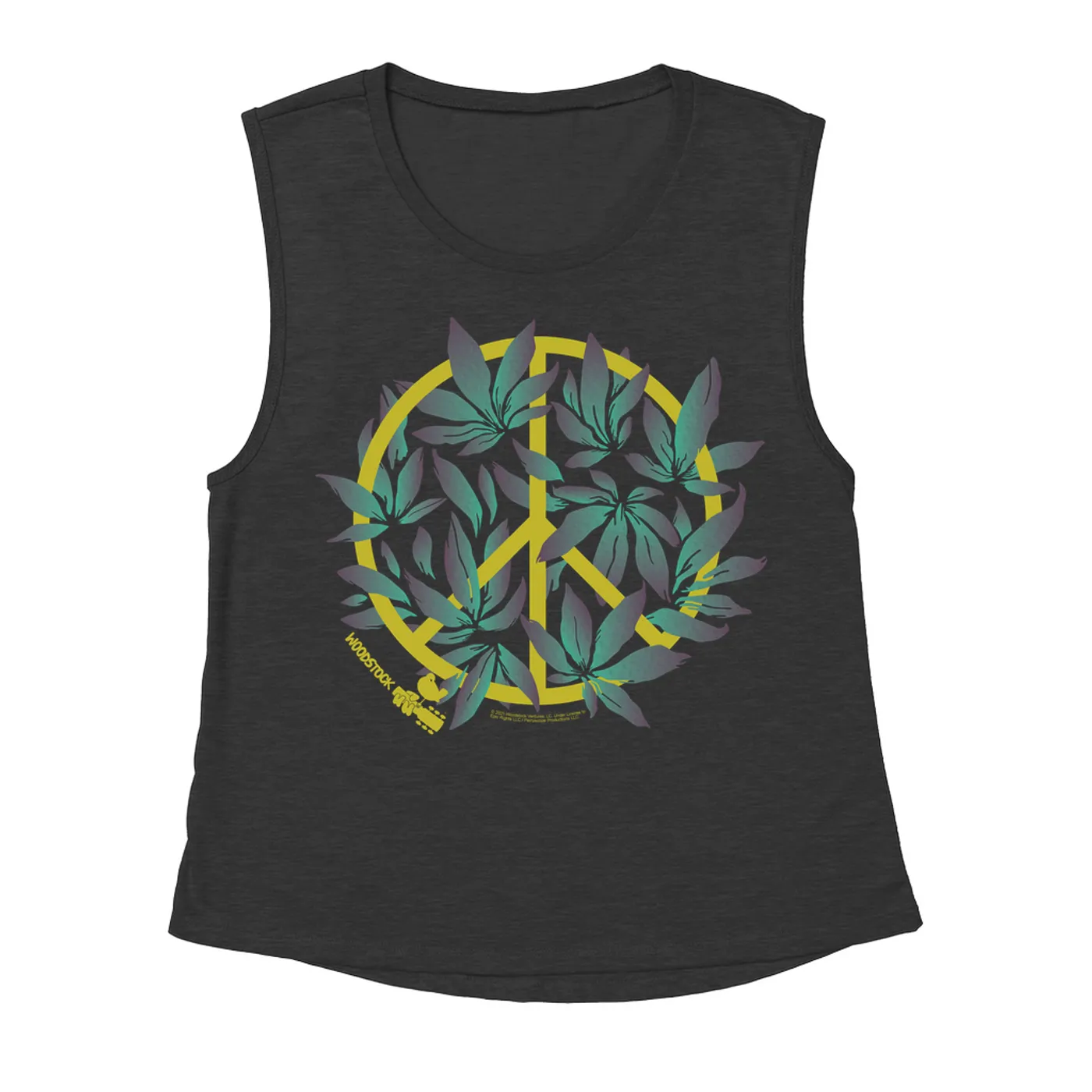 Woodstock Ladies' Muscle Tank Top | Peace Plant Woodstock Shirt