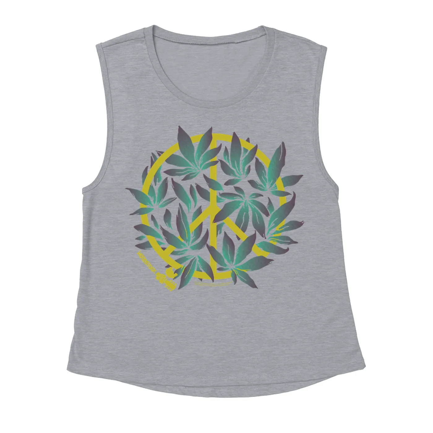 Woodstock Ladies' Muscle Tank Top | Peace Plant Woodstock Shirt