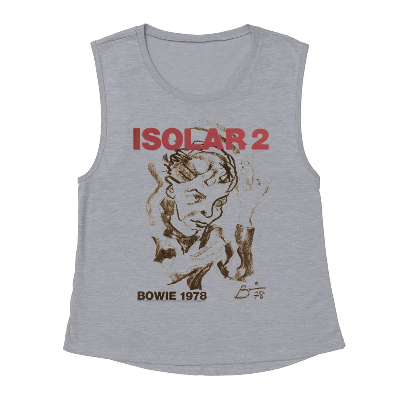 David Bowie Ladies' Muscle Tank Top | Isolar 2 1978 Concert Poster David Bowie Shirt