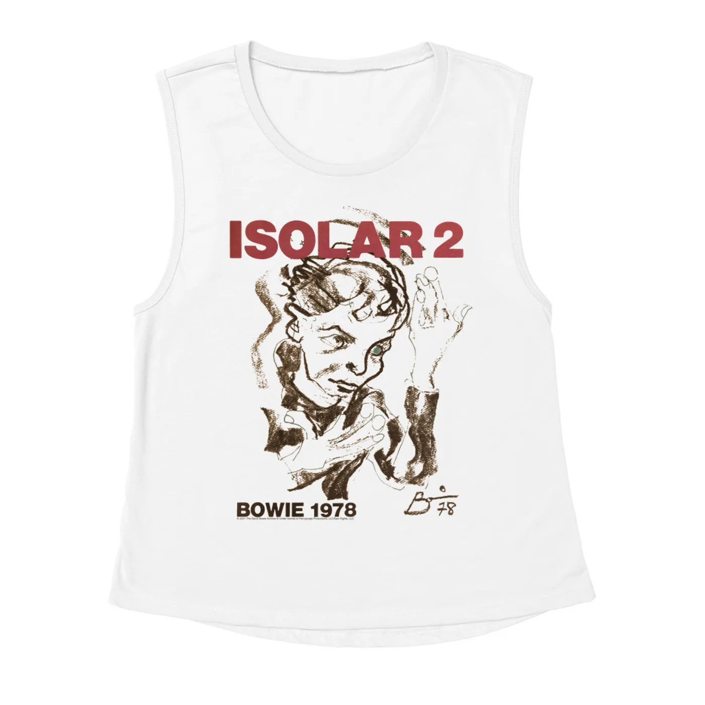 David Bowie Ladies' Muscle Tank Top | Isolar 2 1978 Concert Poster David Bowie Shirt