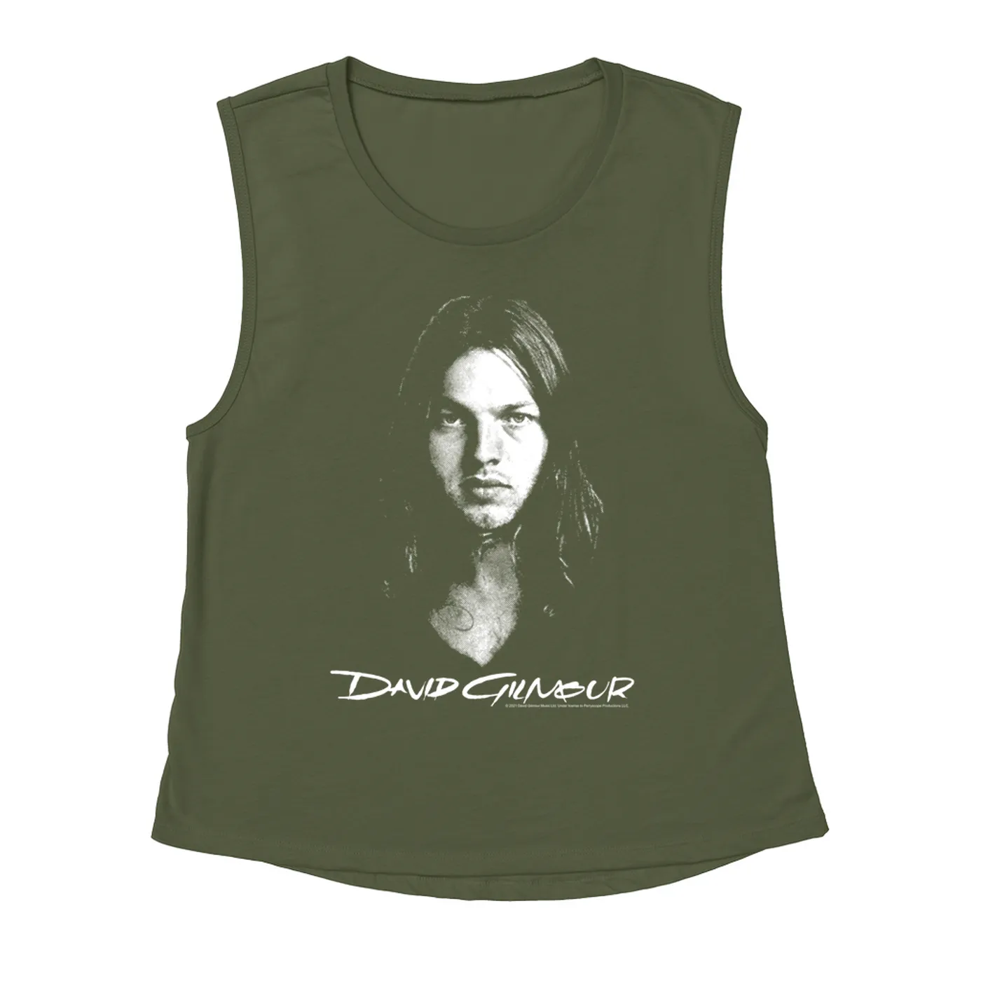 David Gilmour Ladies' Muscle Tank Top | David Gilmour Portrait And Logo David Gilmour Shirt