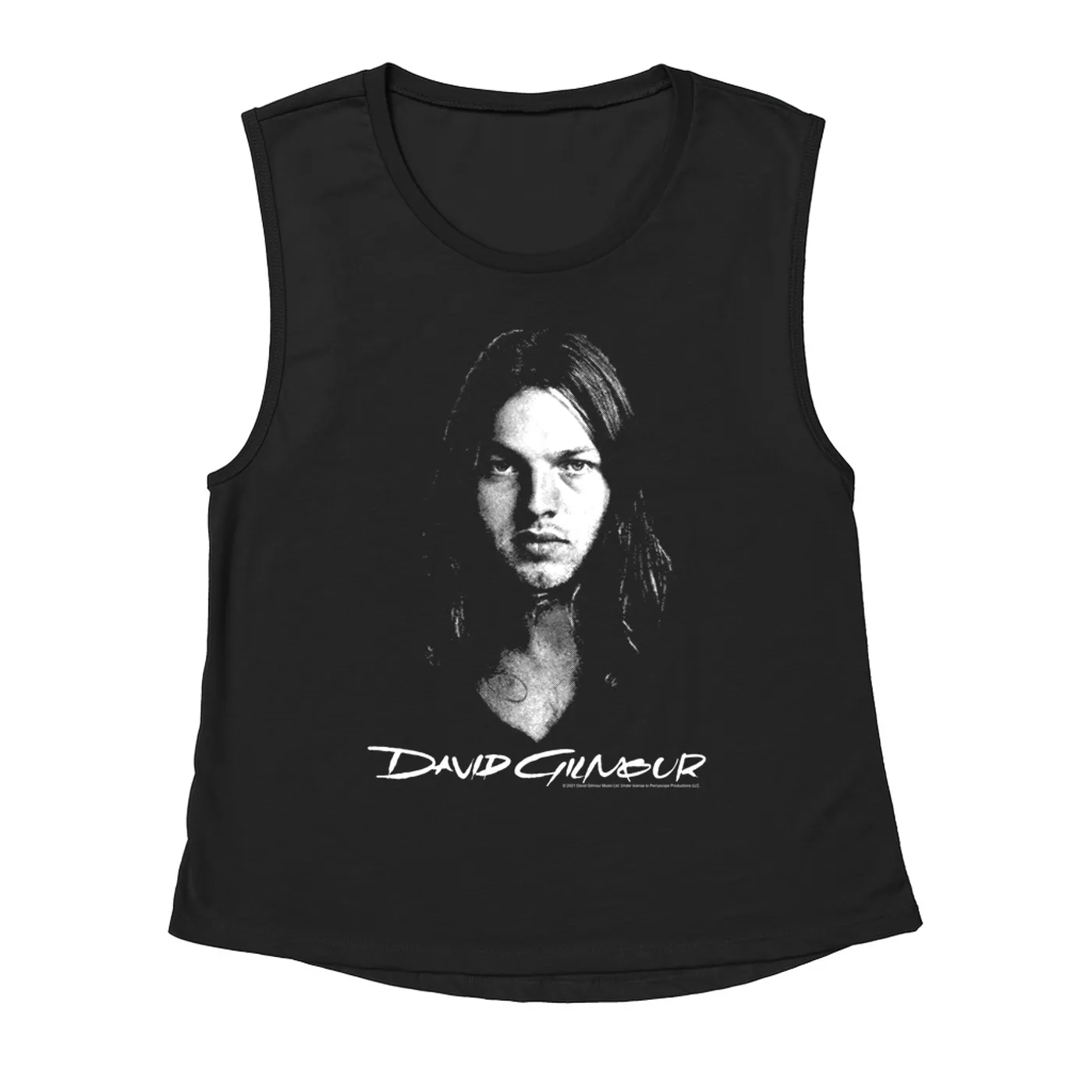 David Gilmour Ladies' Muscle Tank Top | David Gilmour Portrait And Logo David Gilmour Shirt