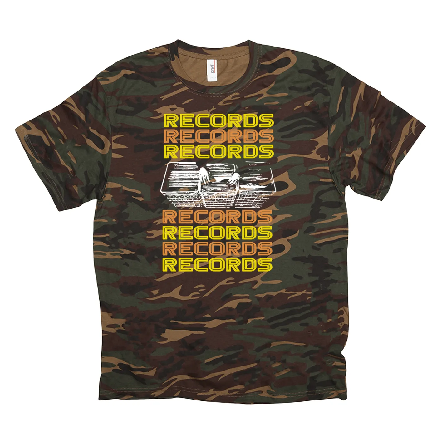 Merchbar Music Life Camo Shirt | Milk Crate Digger Merchbar Music Life Shirt