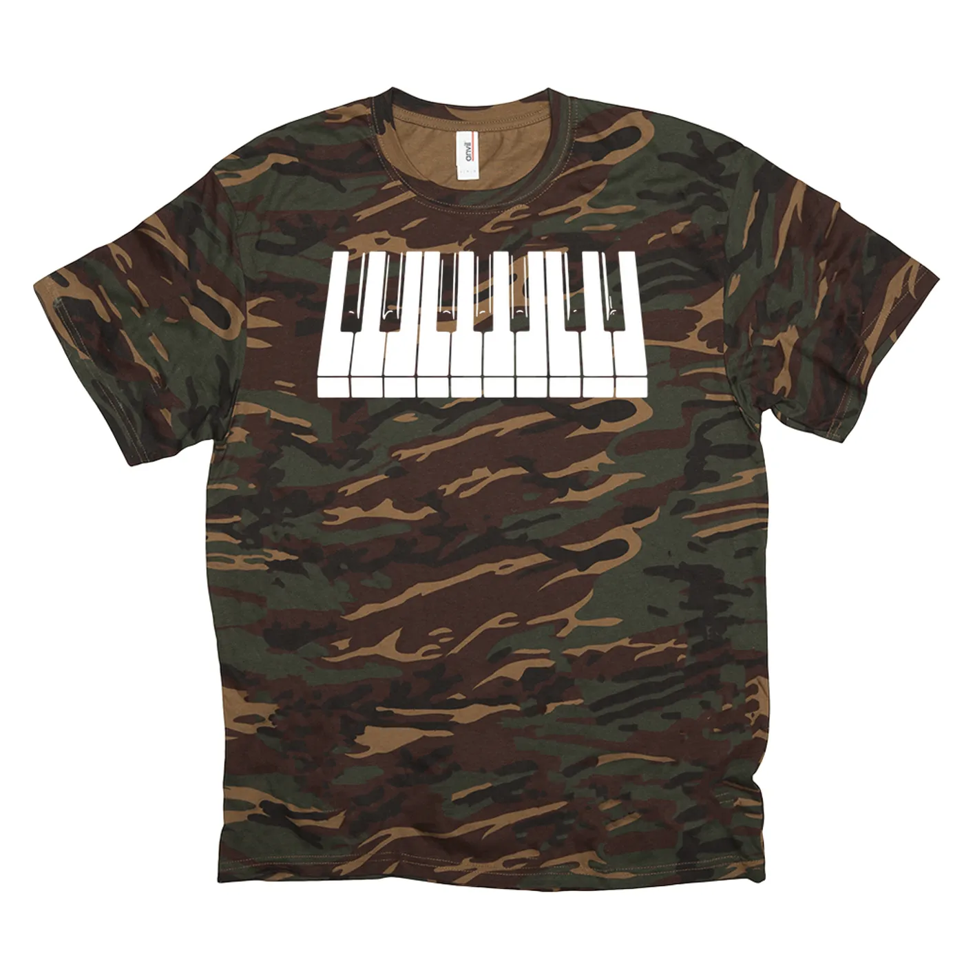 Merchbar Music Life Camo Shirt | Piano Keys Merchbar Music Life Shirt