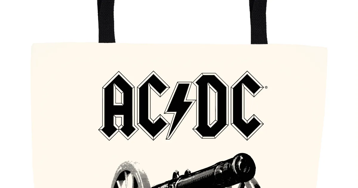 AC/DC Tote Bag | For Those About To Rock Cannon Black Image Bag ...