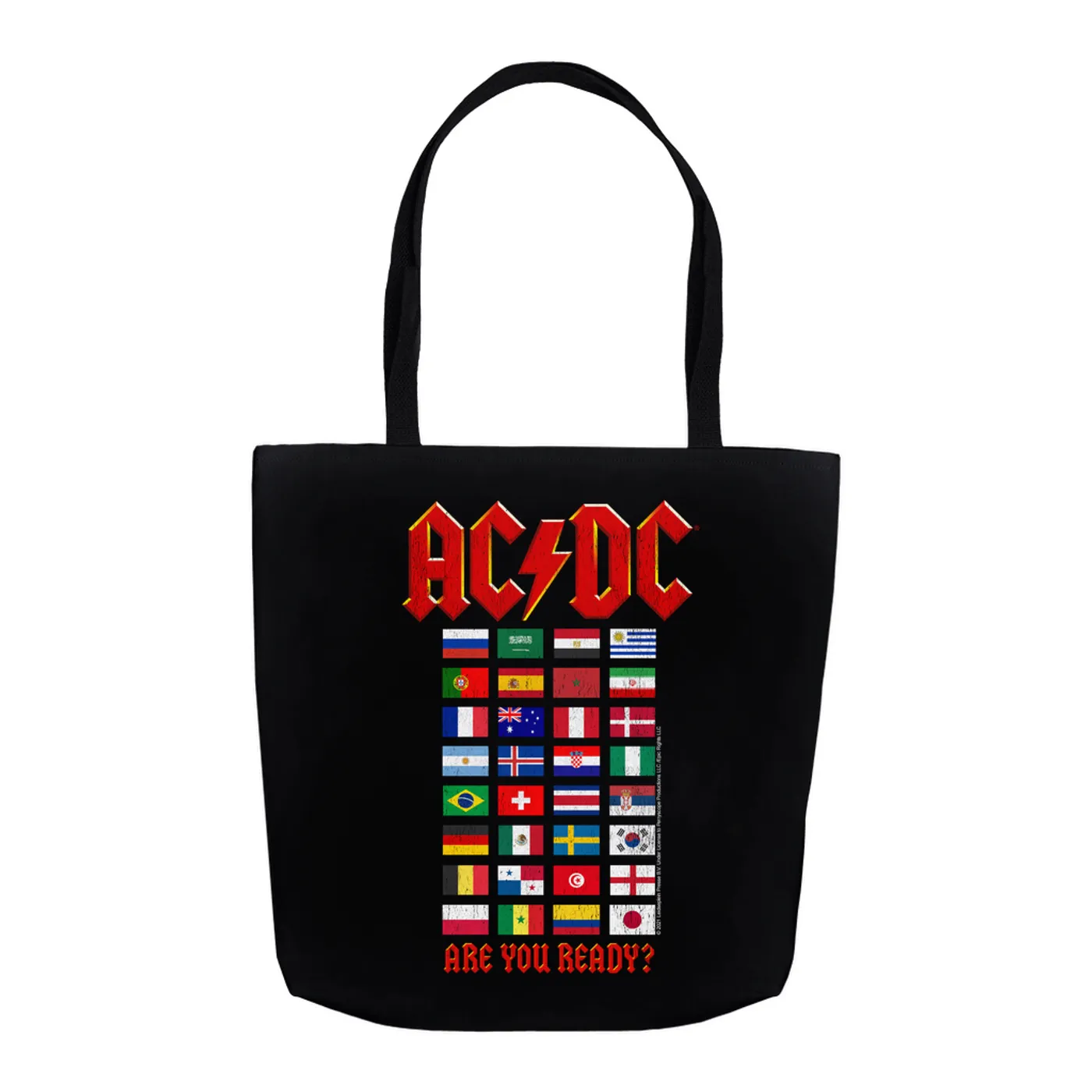 AC/DC Tote Bag | Are You Ready Tour Destination Flags ACDC Bag (Merchbar Exclusive)