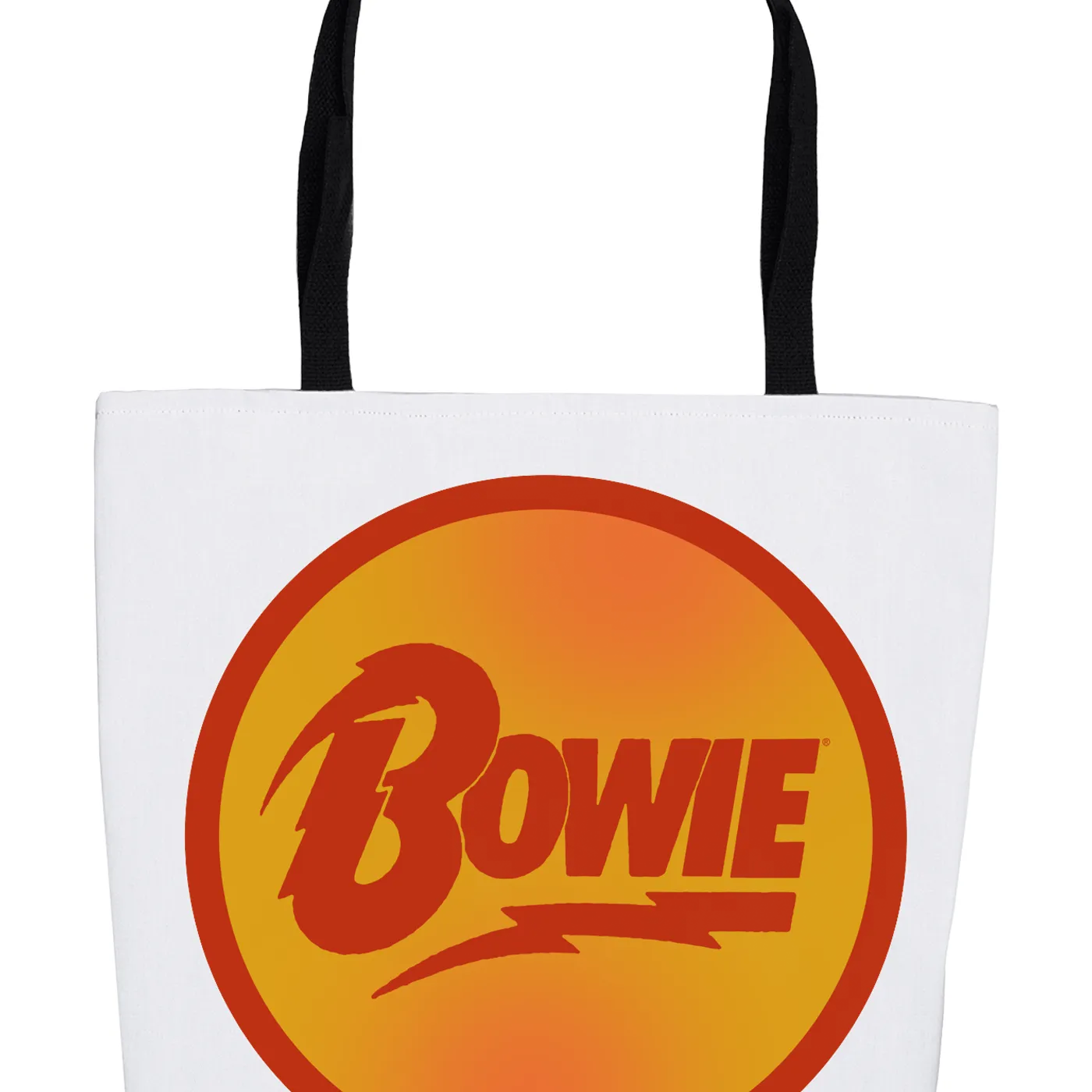 David Bowie Tote Bag | Bowie Orange And Red Circle Logo David Bowie Bag (Merchbar Exclusive)