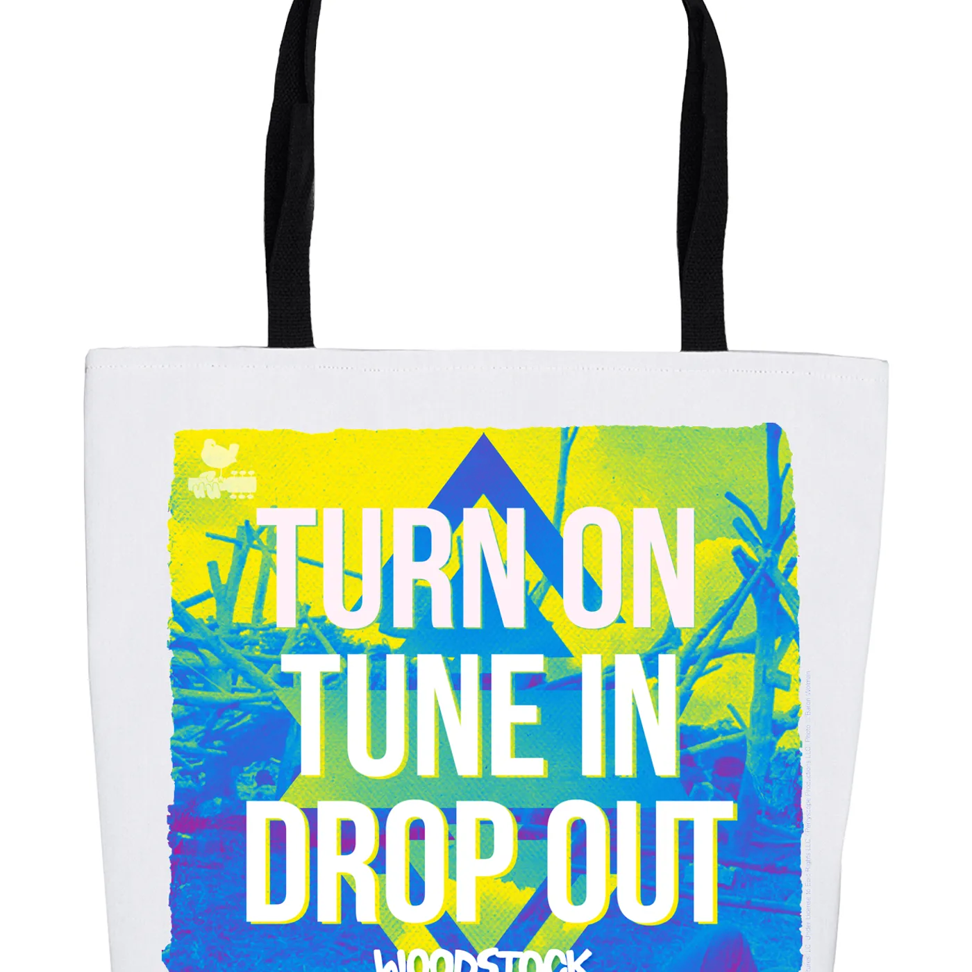Woodstock Tote Bag | Turn On Tune In Drop Out Design Woodstock Bag (Merchbar Exclusive)