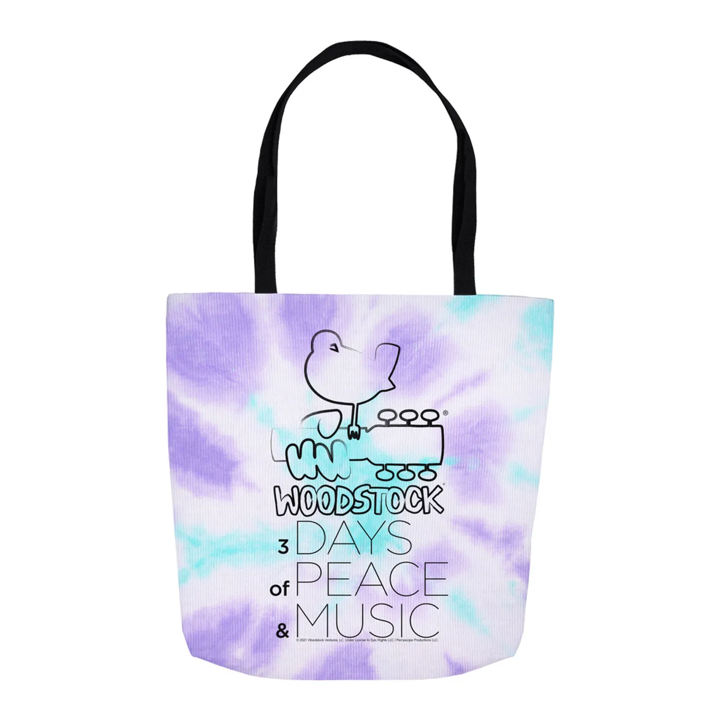Woodstock Tote Bag | 3 Days Of Peace And Music Drawing Woodstock Bag (Merchbar Exclusive)
