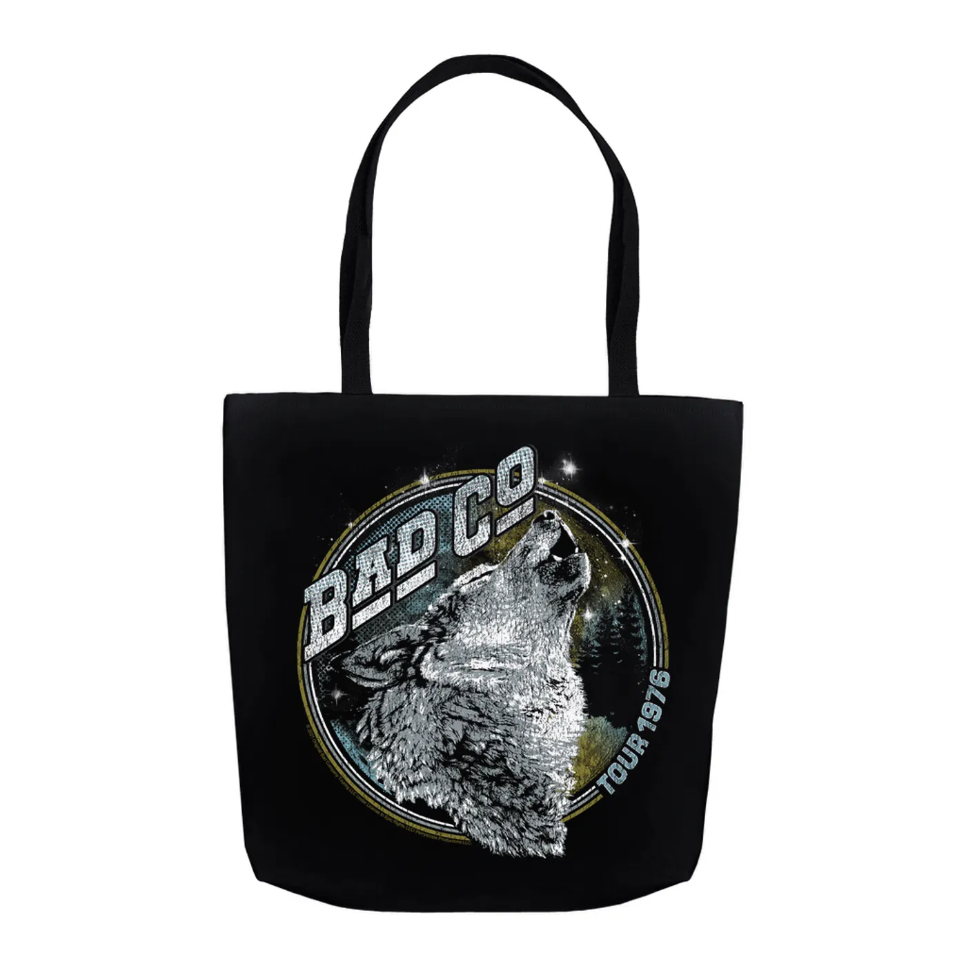 Bad Company Tote Bag | Wolf Pack Tour 1976 Distressed Bad Company Bag (Merchbar Exclusive)
