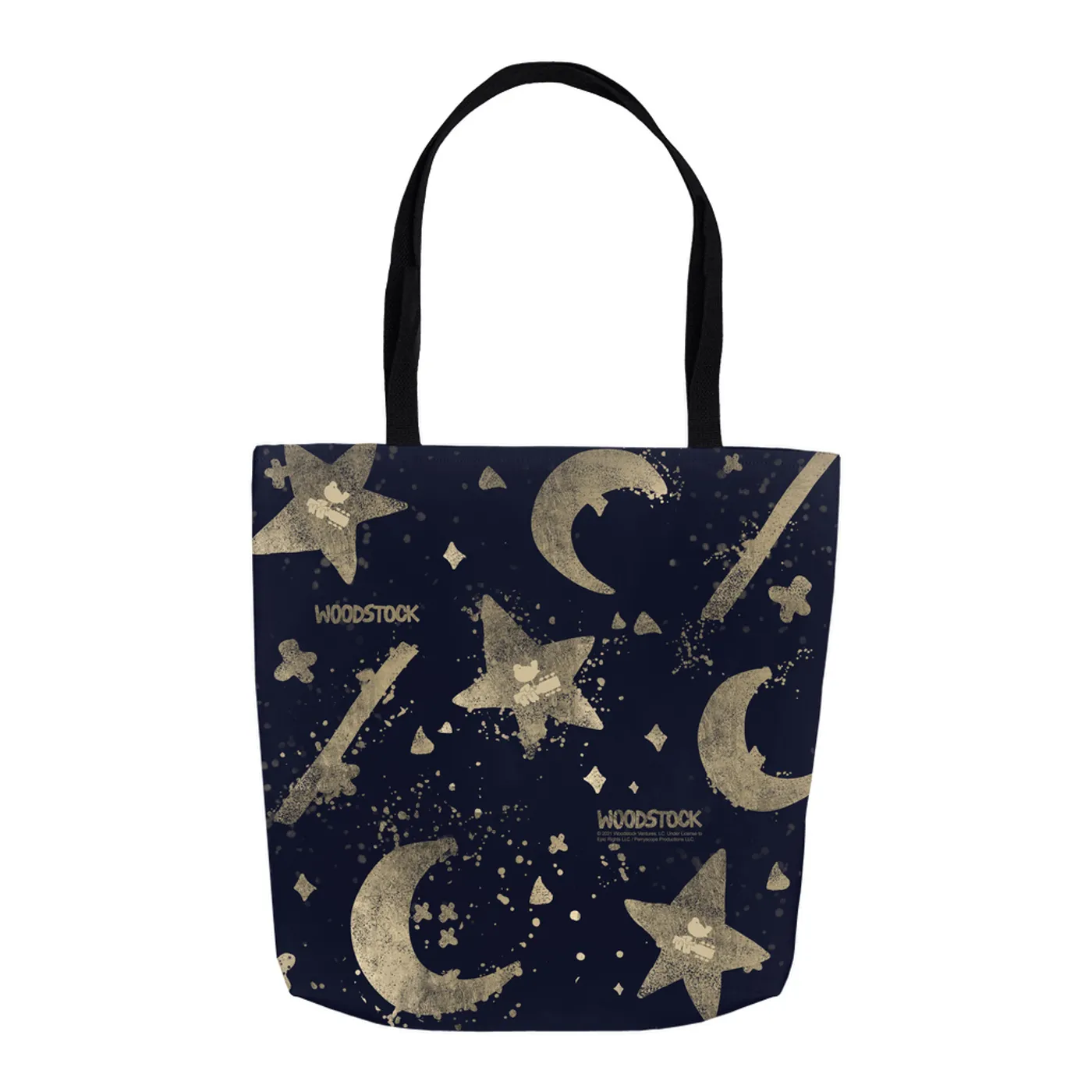 Woodstock Tote Bag | Stars And Moon Pattern Woodstock Bag (Merchbar Exclusive)