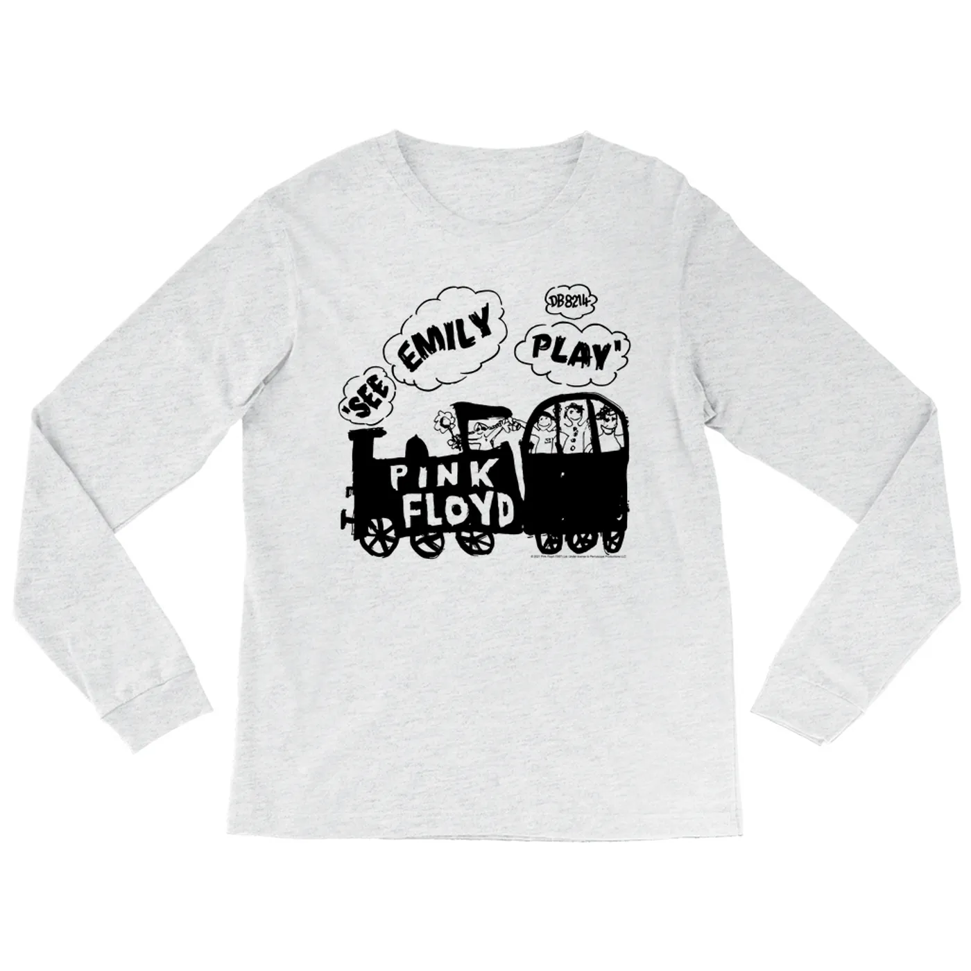 Pink Floyd Heather Long Sleeve Shirt | See Emily Play Train Sketch Pink Floyd Shirt