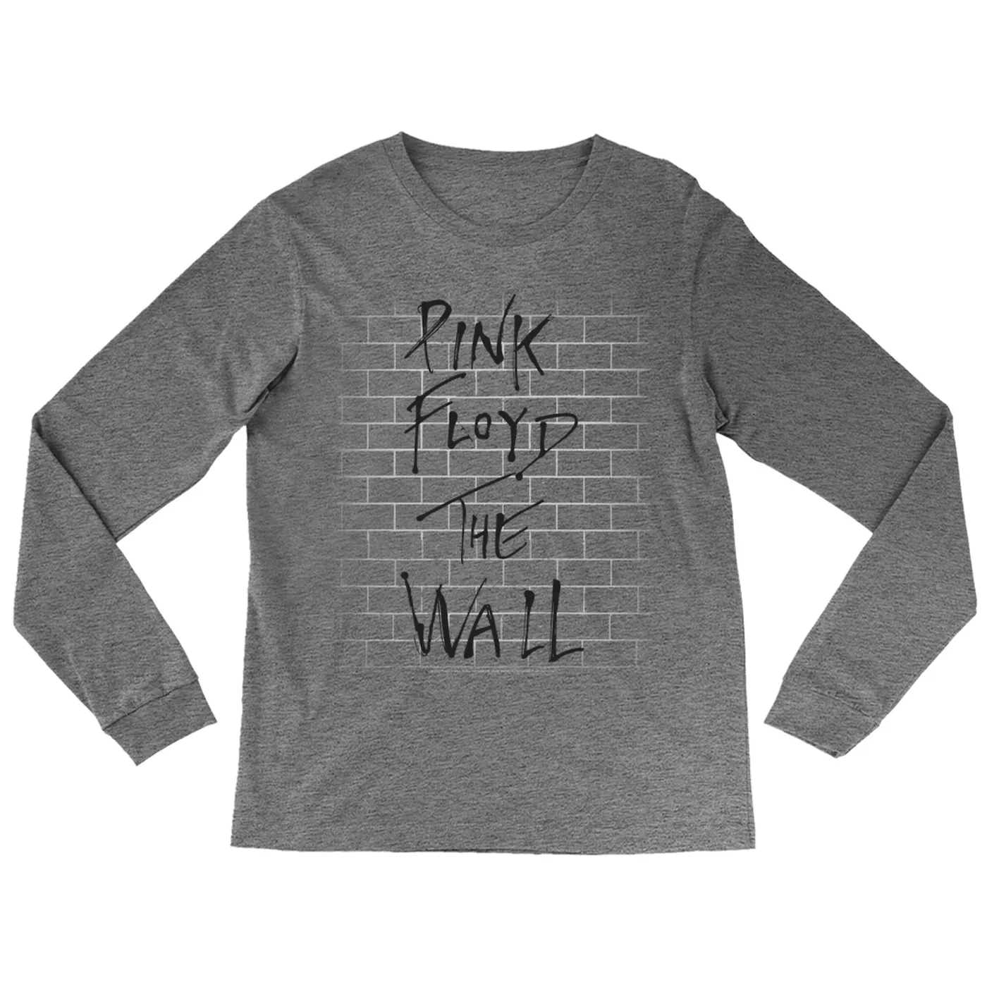 Pink Floyd Heather Long Sleeve Shirt | Pink Floyd The Wall Art Pink Floyd Shirt