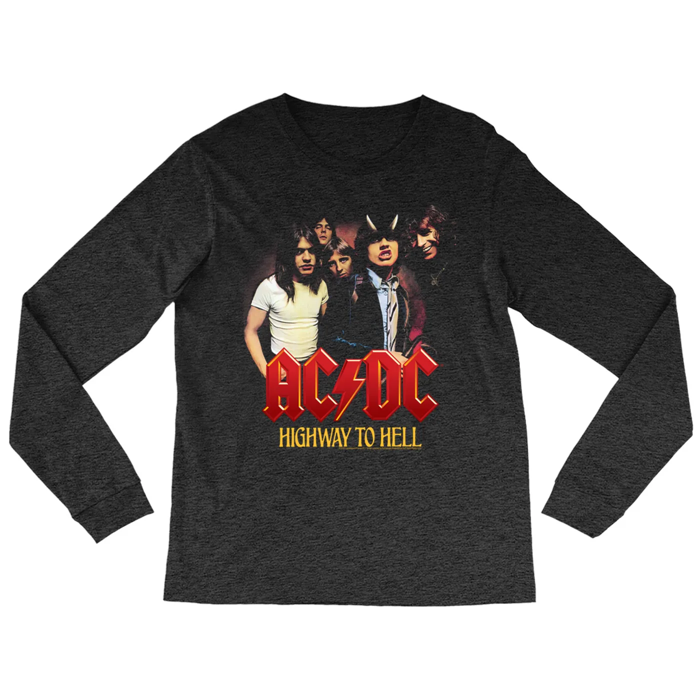 AC/DC Heather Long Sleeve Shirt | Highway To Hell Album Cover Art ACDC Shirt