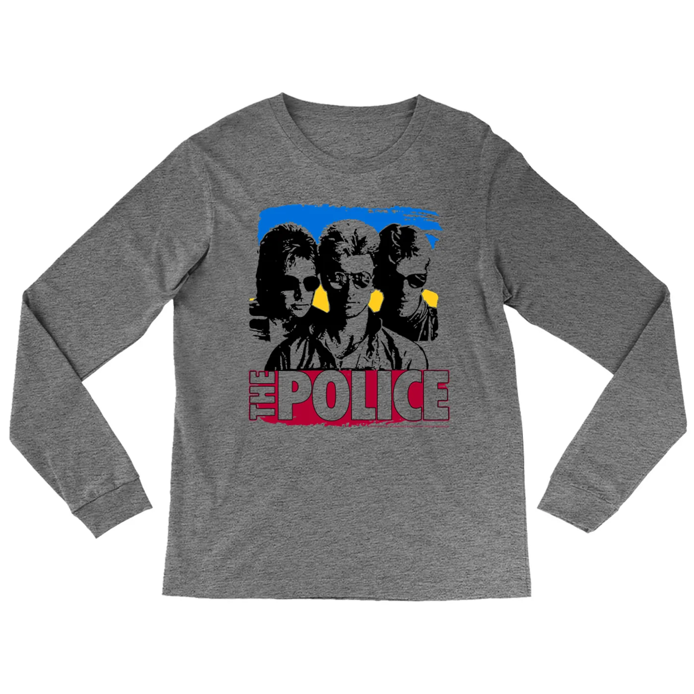 The Police Heather Long Sleeve Shirt | Synchronicity Police Portrait The Police Shirt