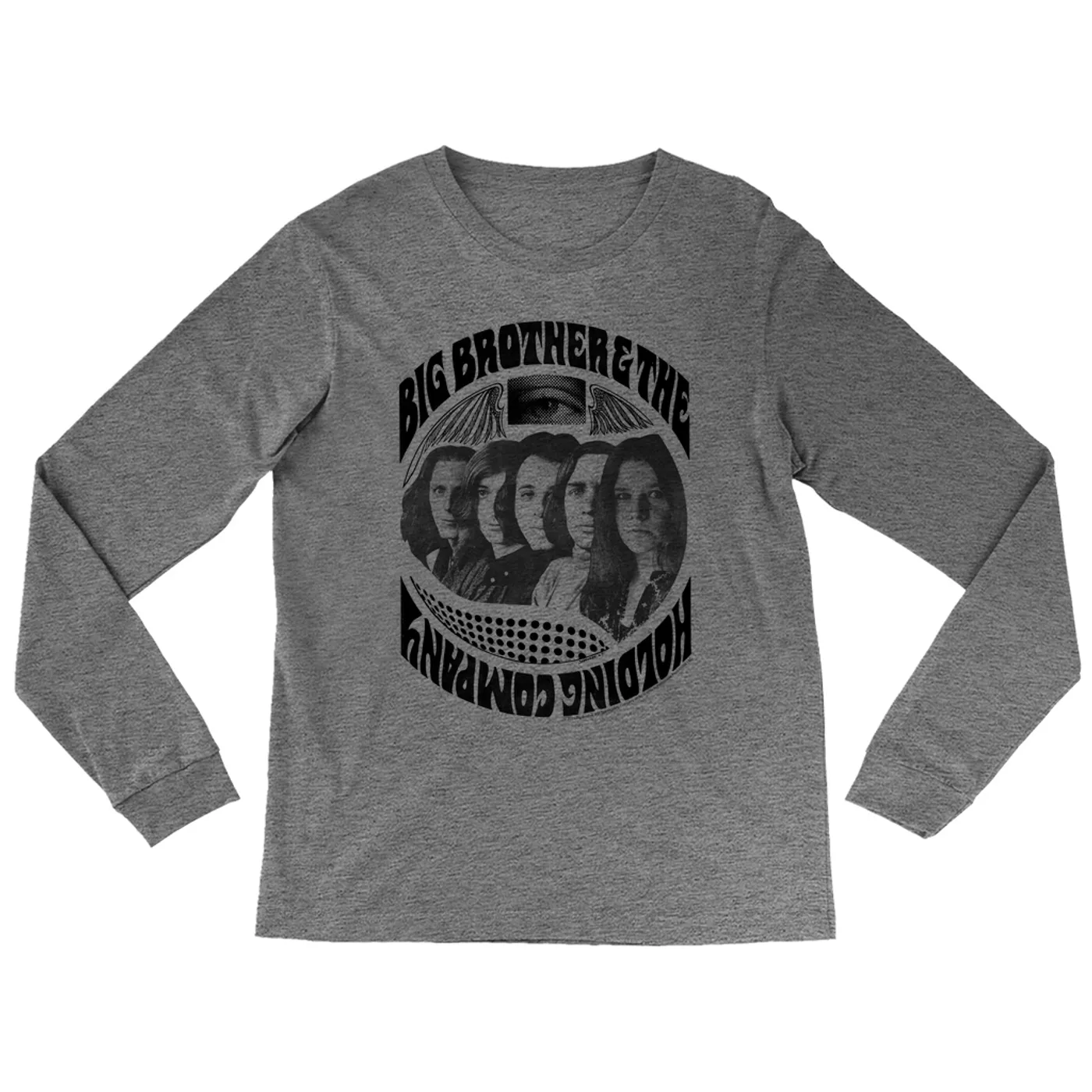 Big Brother and The Holding Co. Heather Long Sleeve Shirt | Big Brother & The Holding Company Feat. Janis Joplin 1967 Poster Big Brother and The Holding Co. Shirt