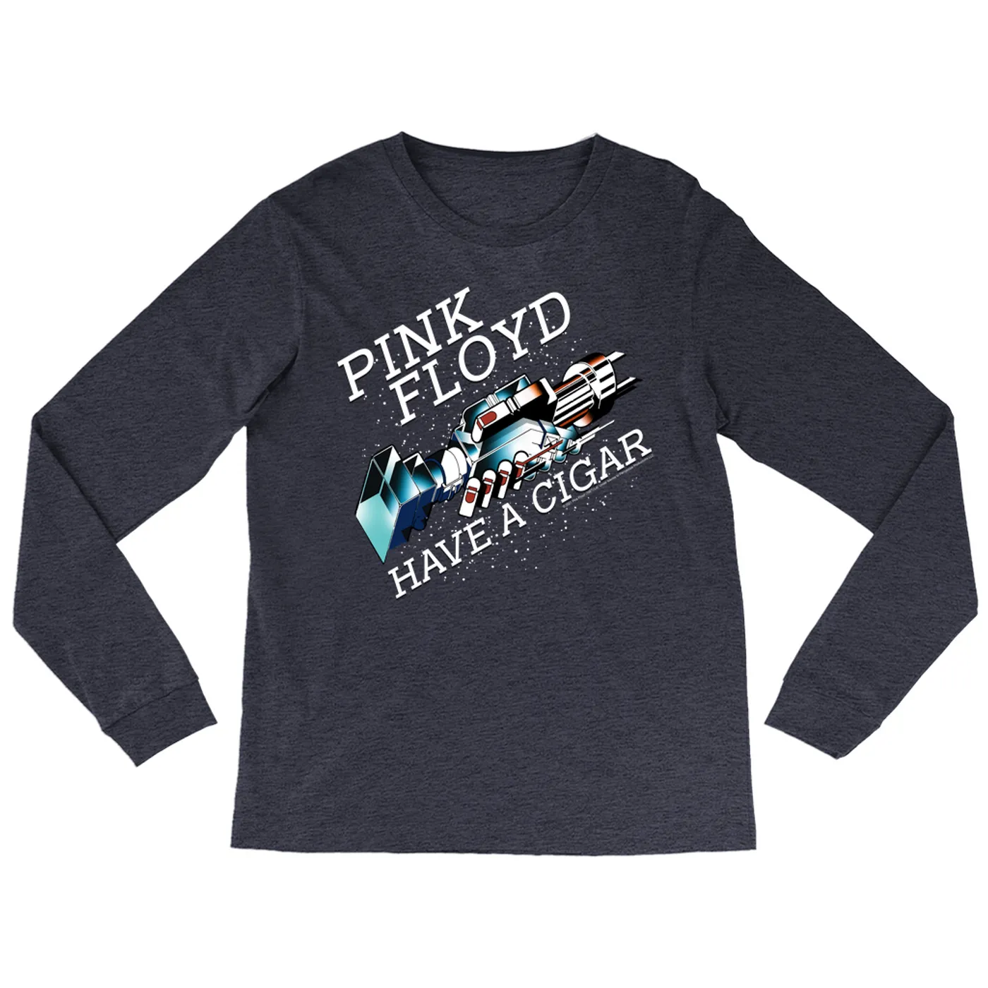 Pink Floyd Heather Long Sleeve Shirt | Have A Cigar Color Album Art Design Pink Floyd Shirt
