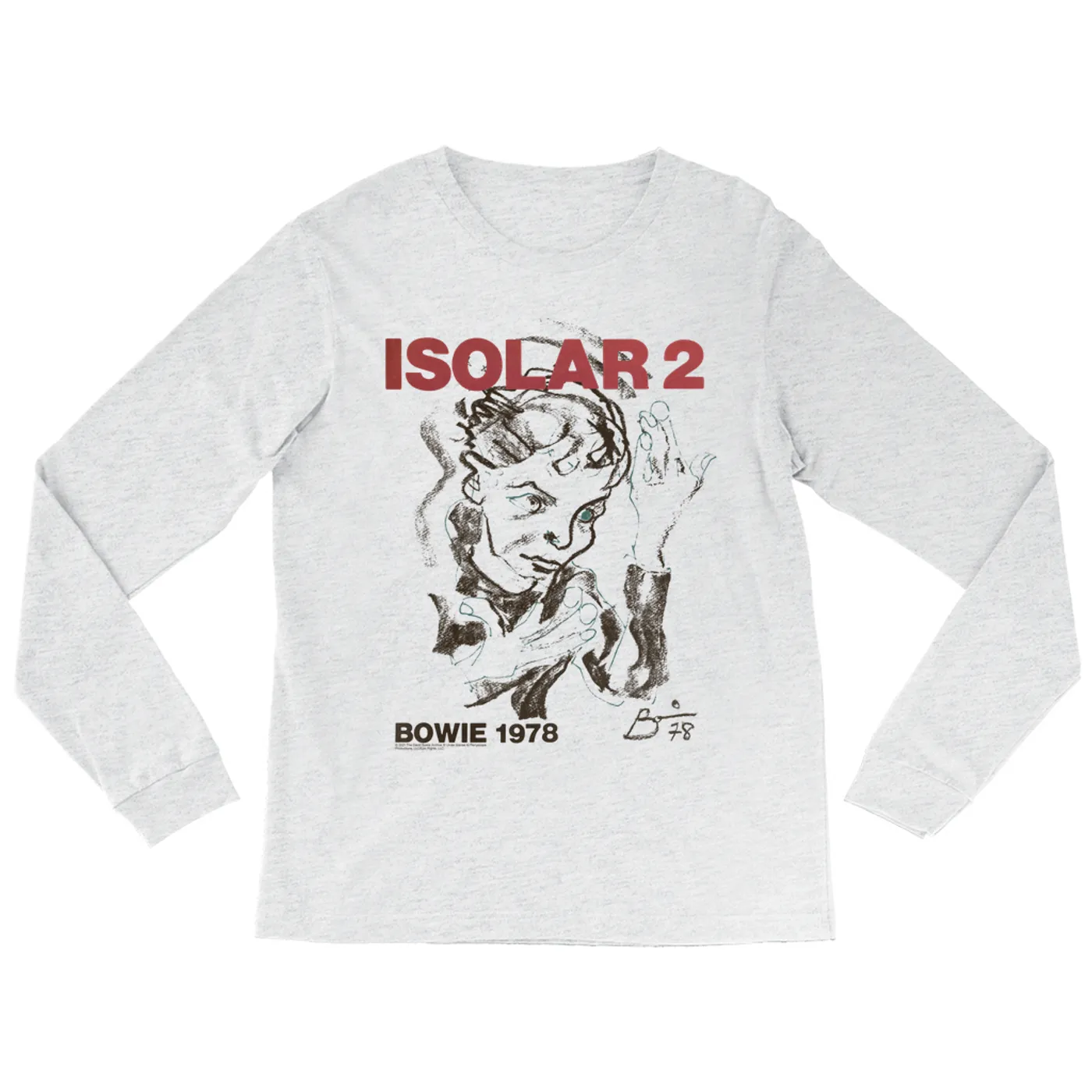 David Bowie Heather Long Sleeve Shirt | Isolar 2 1978 Concert Poster David Bowie Shirt