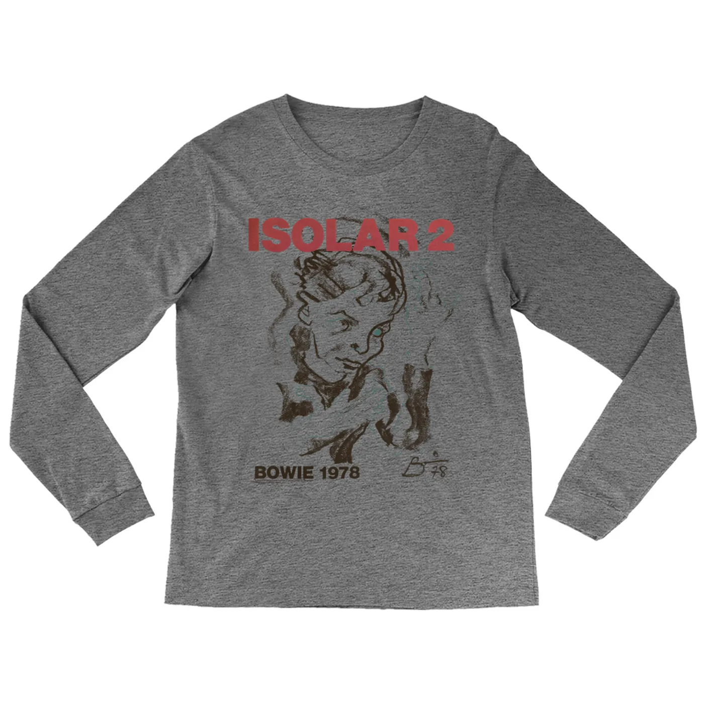 David Bowie Heather Long Sleeve Shirt | Isolar 2 1978 Concert Poster David Bowie Shirt