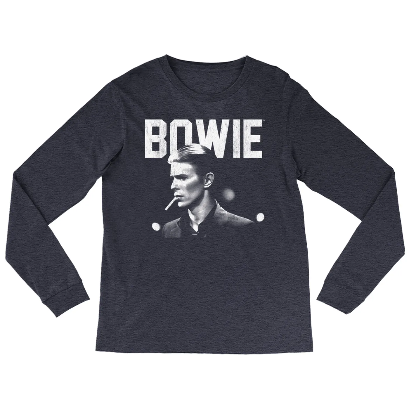 David Bowie Heather Long Sleeve Shirt | Bowie's The Man Who Fell To Earth Design David Bowie Shirt (Merchbar Exclusive)