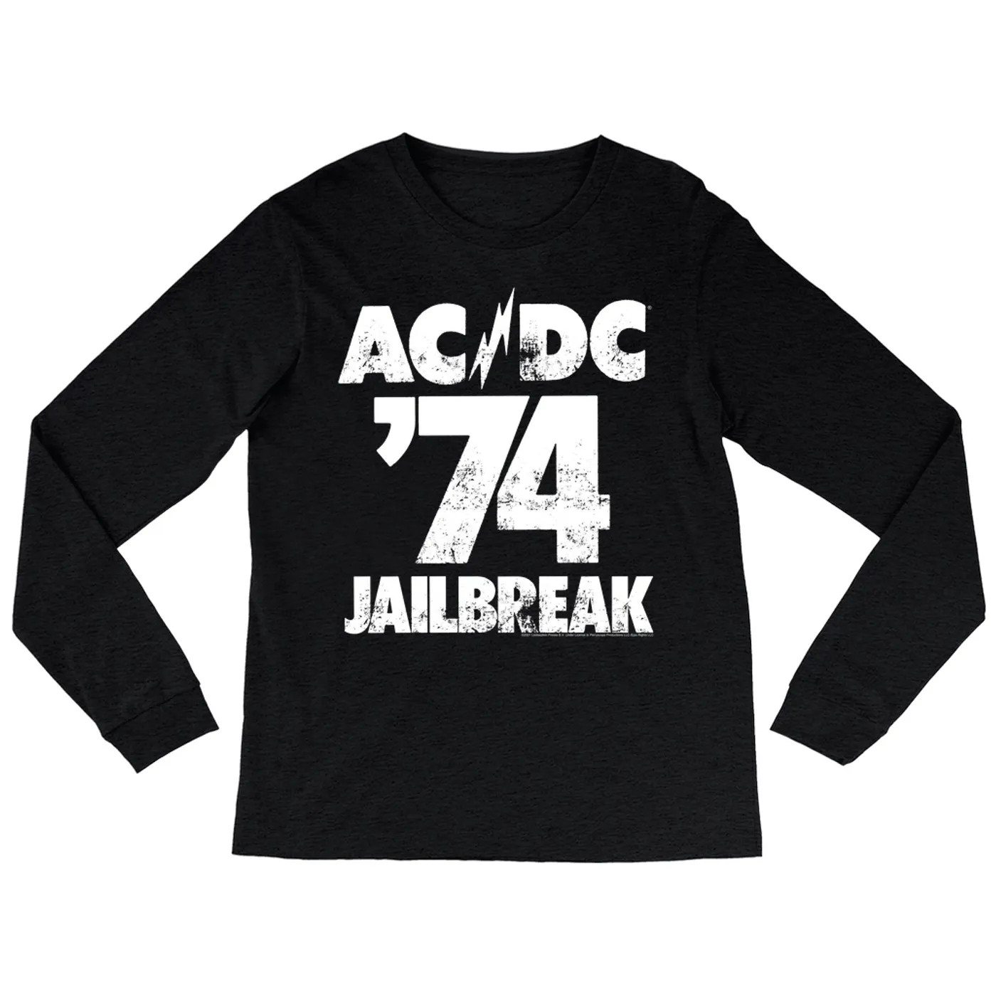 AC/DC Heather Long Sleeve Shirt | Jailbreak 1974 ACDC Shirt