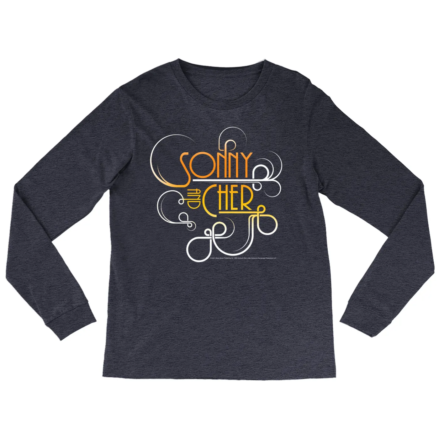 Sonny & Cher Heather Long Sleeve Shirt | Mod TV Retro Logo Sonny and Cher Shirt (Merchbar Exclusive)
