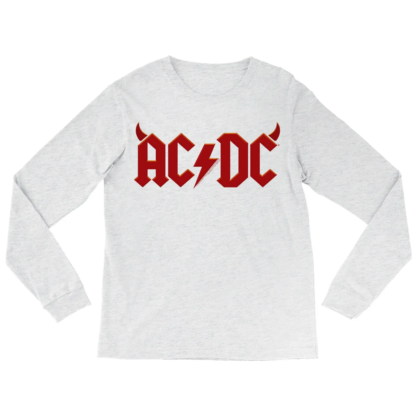 ACDC Heather Long Sleeve Shirt | AC/DC Horn Logo ACDC Shirt
