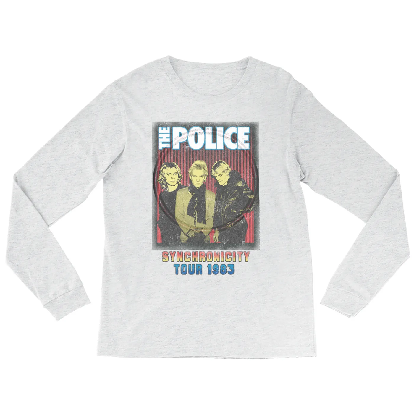 The Police Heather Long Sleeve Shirt | Synchronicity Tour 1983 The Police Shirt