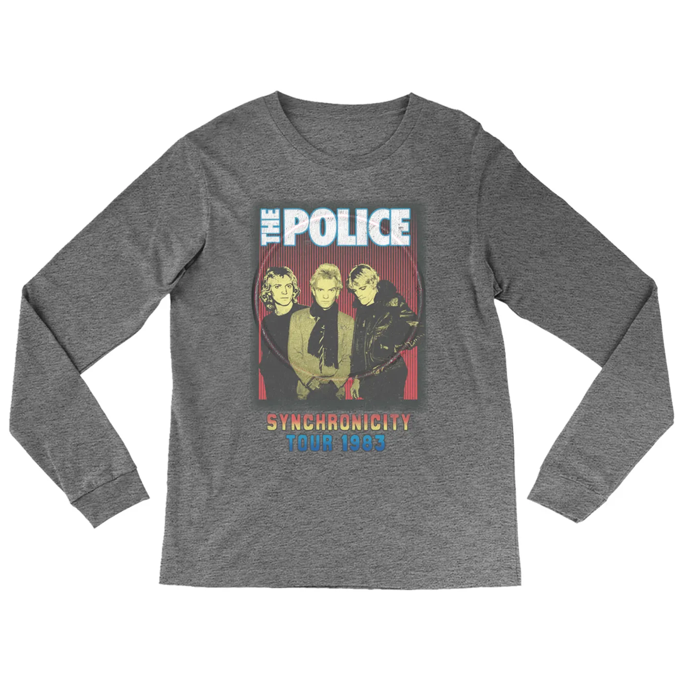 The Police Heather Long Sleeve Shirt | Synchronicity Tour 1983 The Police Shirt