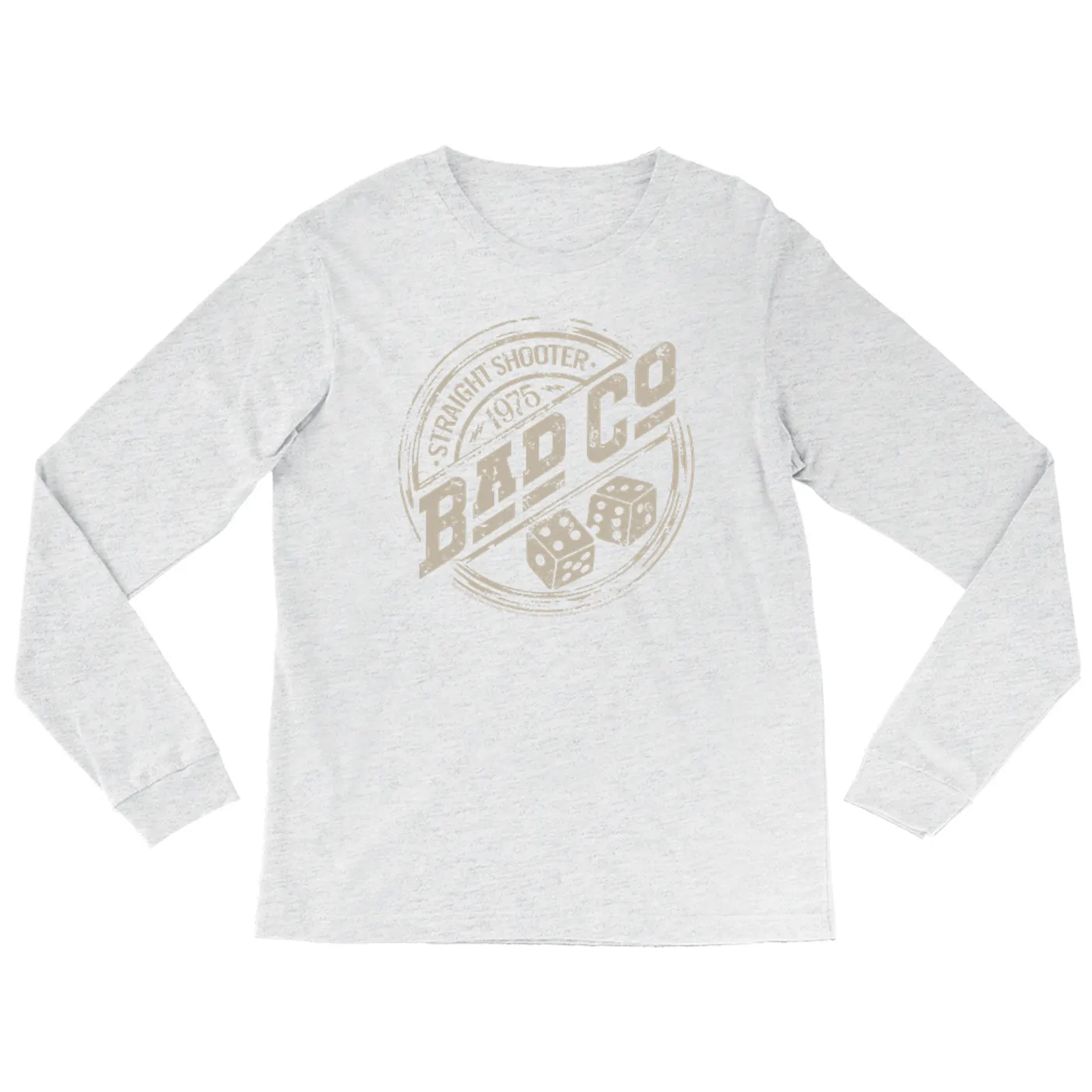 Bad Company Heather Long Sleeve Shirt | Straight Shooter 1975 Distressed Bad Company Shirt