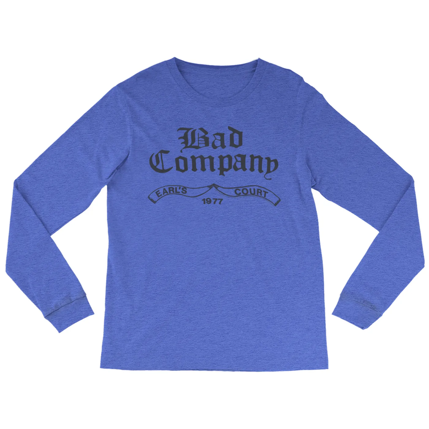 Bad Company Heather Long Sleeve Shirt | Earl's Court 1977 Concert Bad Company Shirt