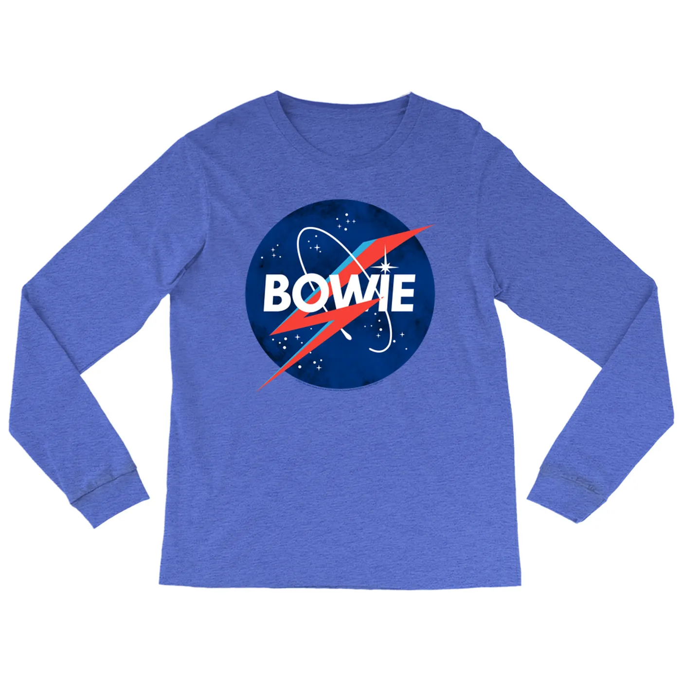 David Bowie Heather Long Sleeve Shirt | Bowie NASA Inspiration David Bowie Shirt